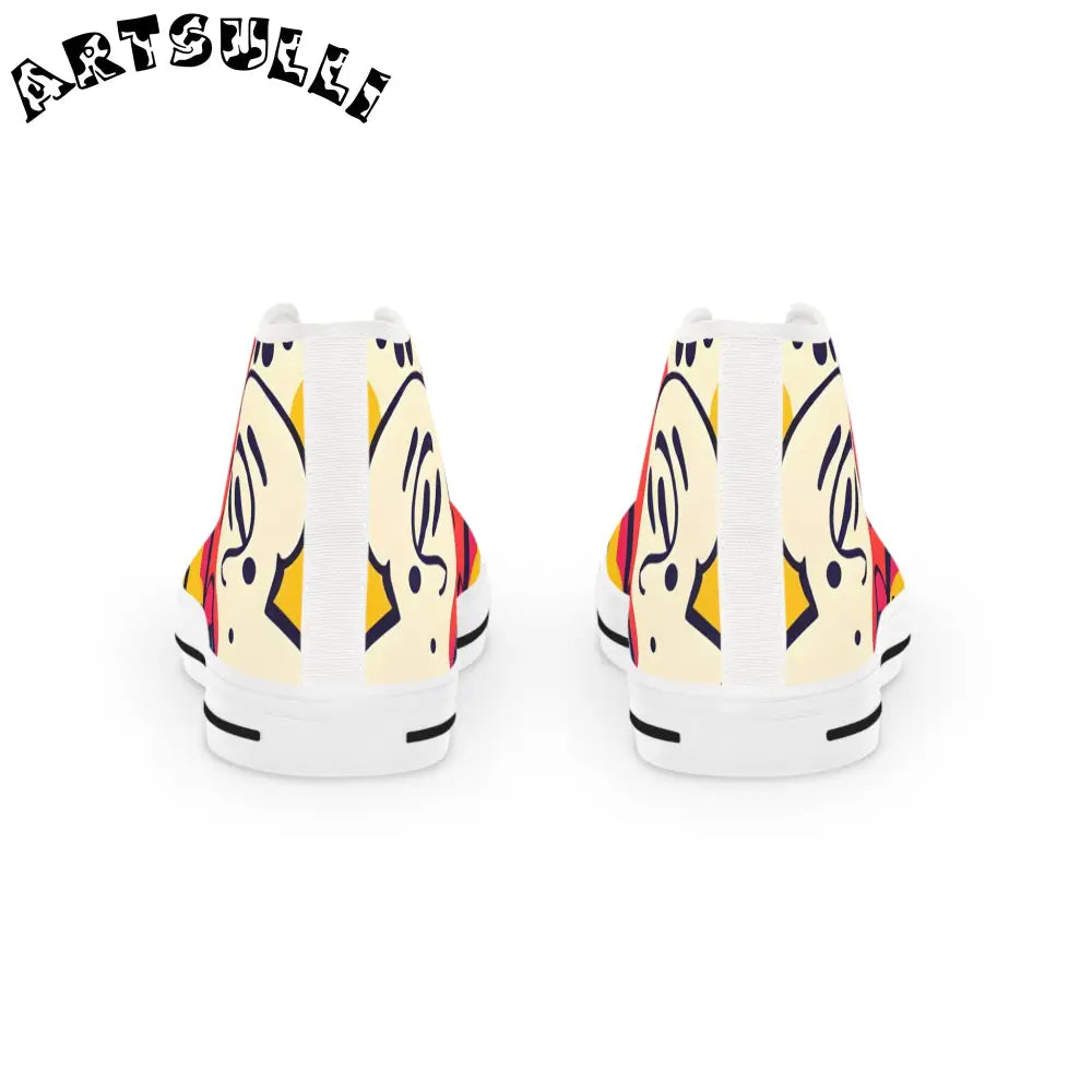 JAKKOUTTHEBXX Comic x Pop Art Men’s High Top Sneakers JAKKOUTTHEBXX