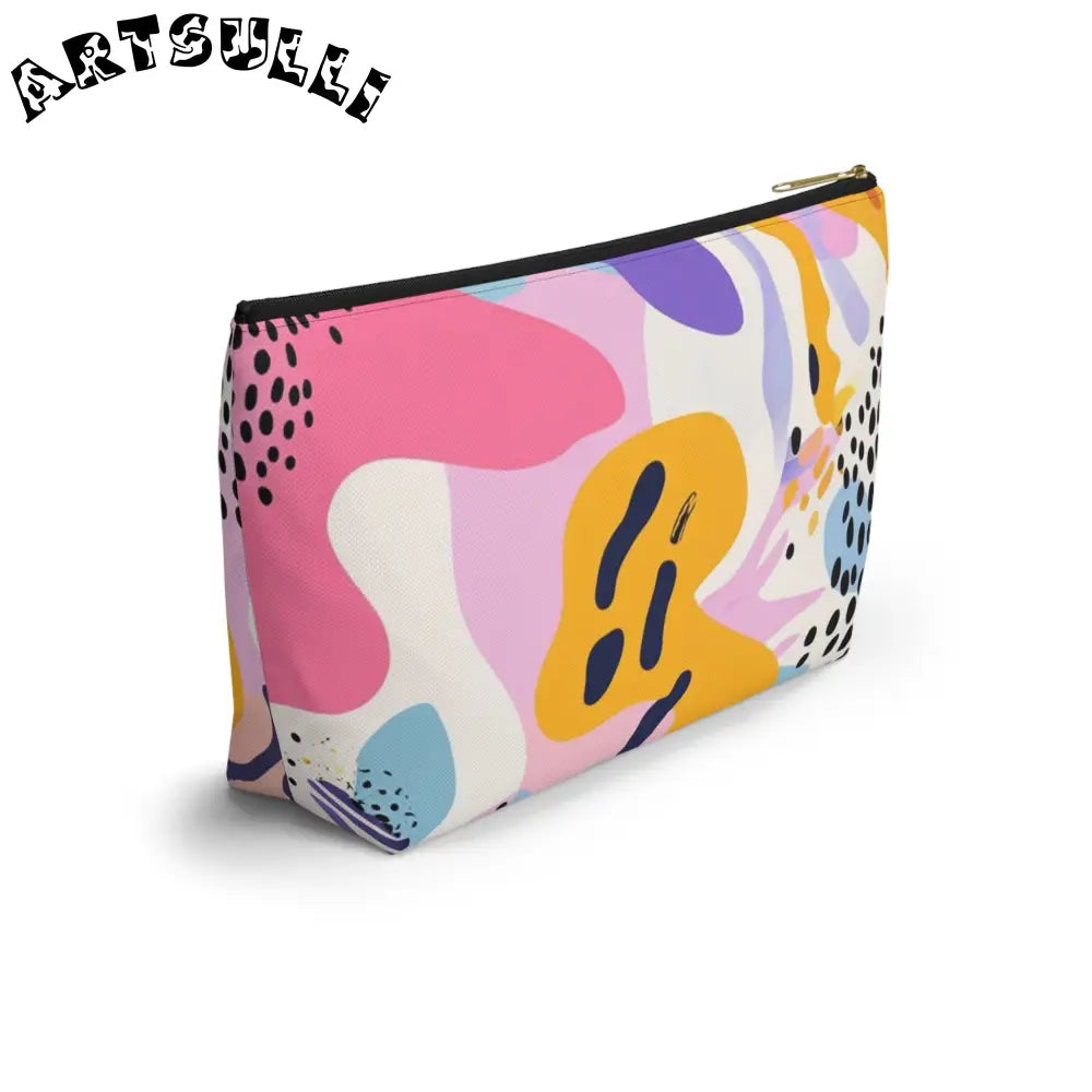 JAKKOUTTHEBXX Colorful Abstract Dots and Shapes II Accessory Pouch w