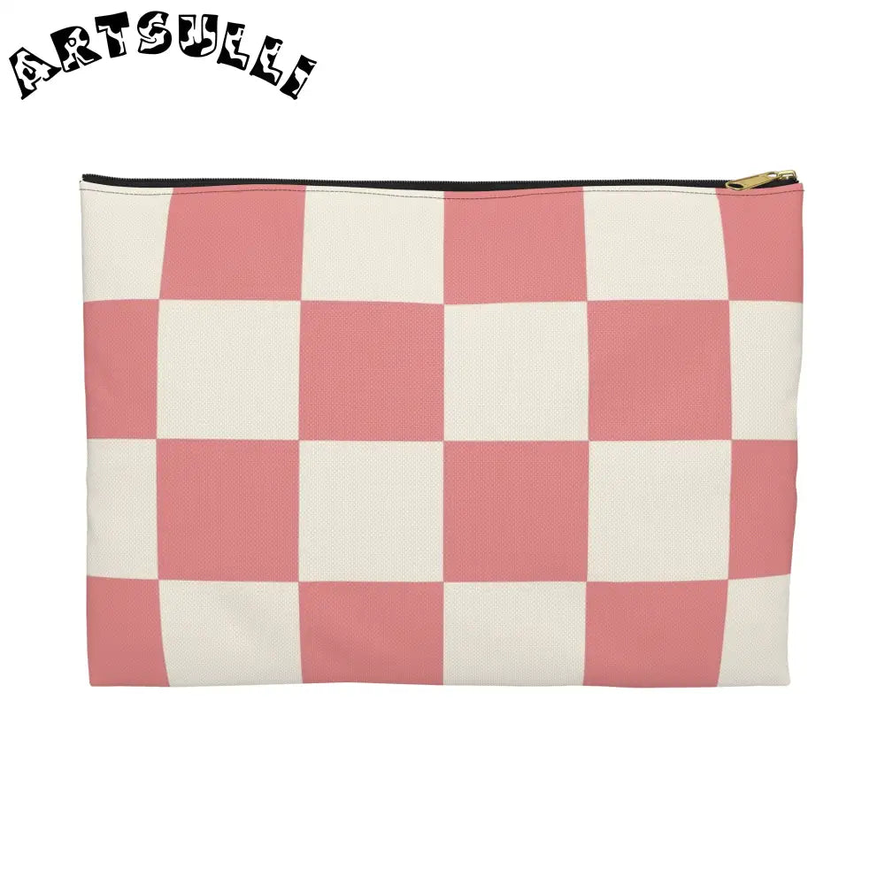 JAKKOUTTHEBXX Retro Checkered Grassland Sprites Accessory Pouch