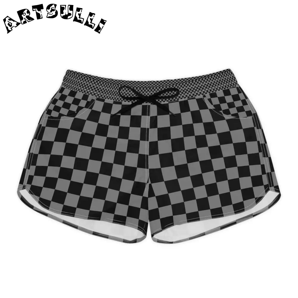 8K Void Surfer Women's Casual Shorts (AOP), Artsulli - Art is Long, Life is Short, All Over Prints, Size, S, Color, Black drawstring, , , 11836421981994255357