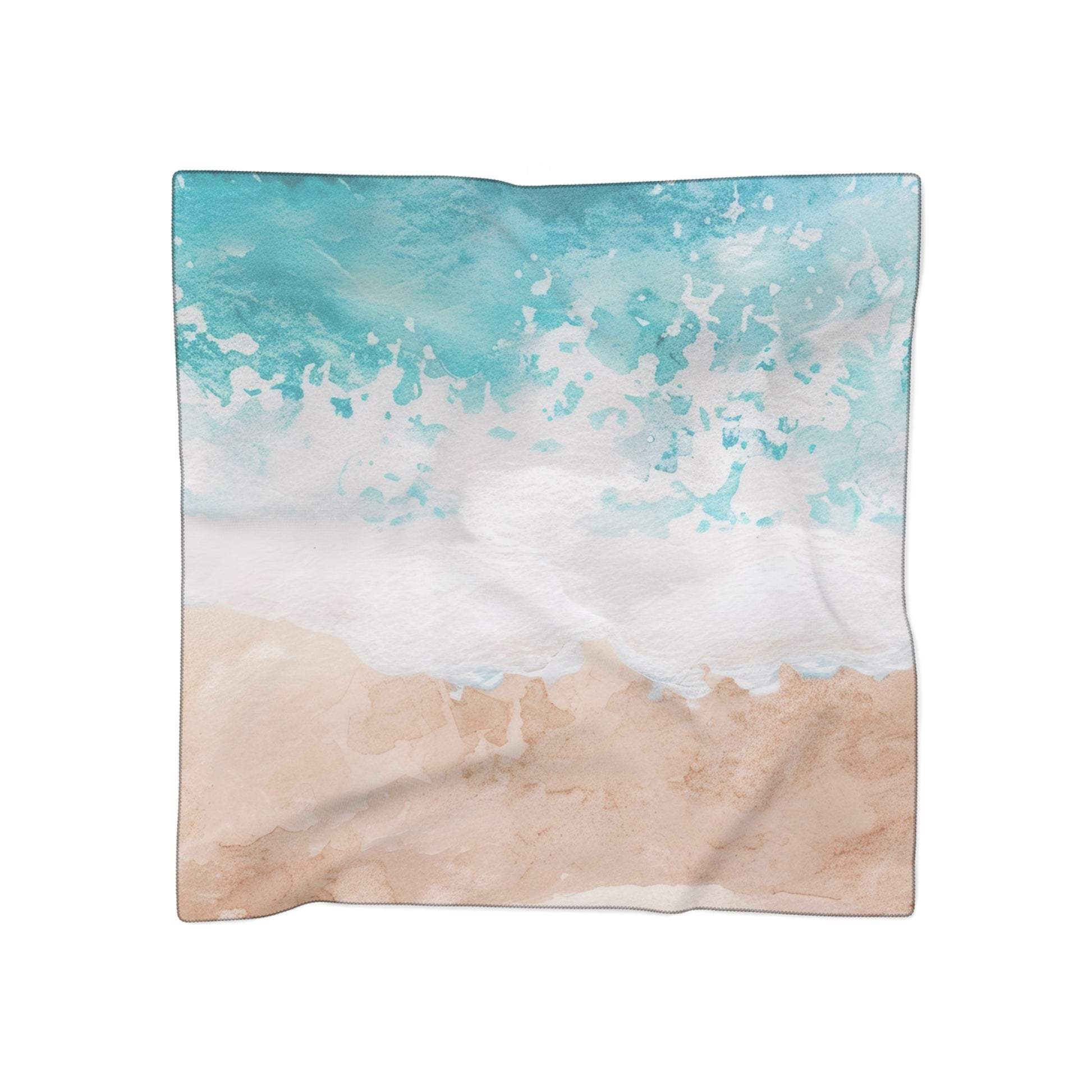 Seashore Poly Scarf, Artsulli - Art is Long, Life is Short, Accessories, Color, Poly chiffon, Size, 50" × 50", , , 29072246811031481667