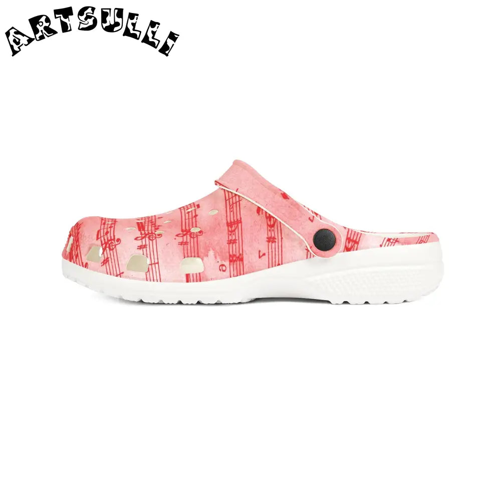 JAKKOUTTHEBXX Pink Music Note EVA Foam Clogs 2025