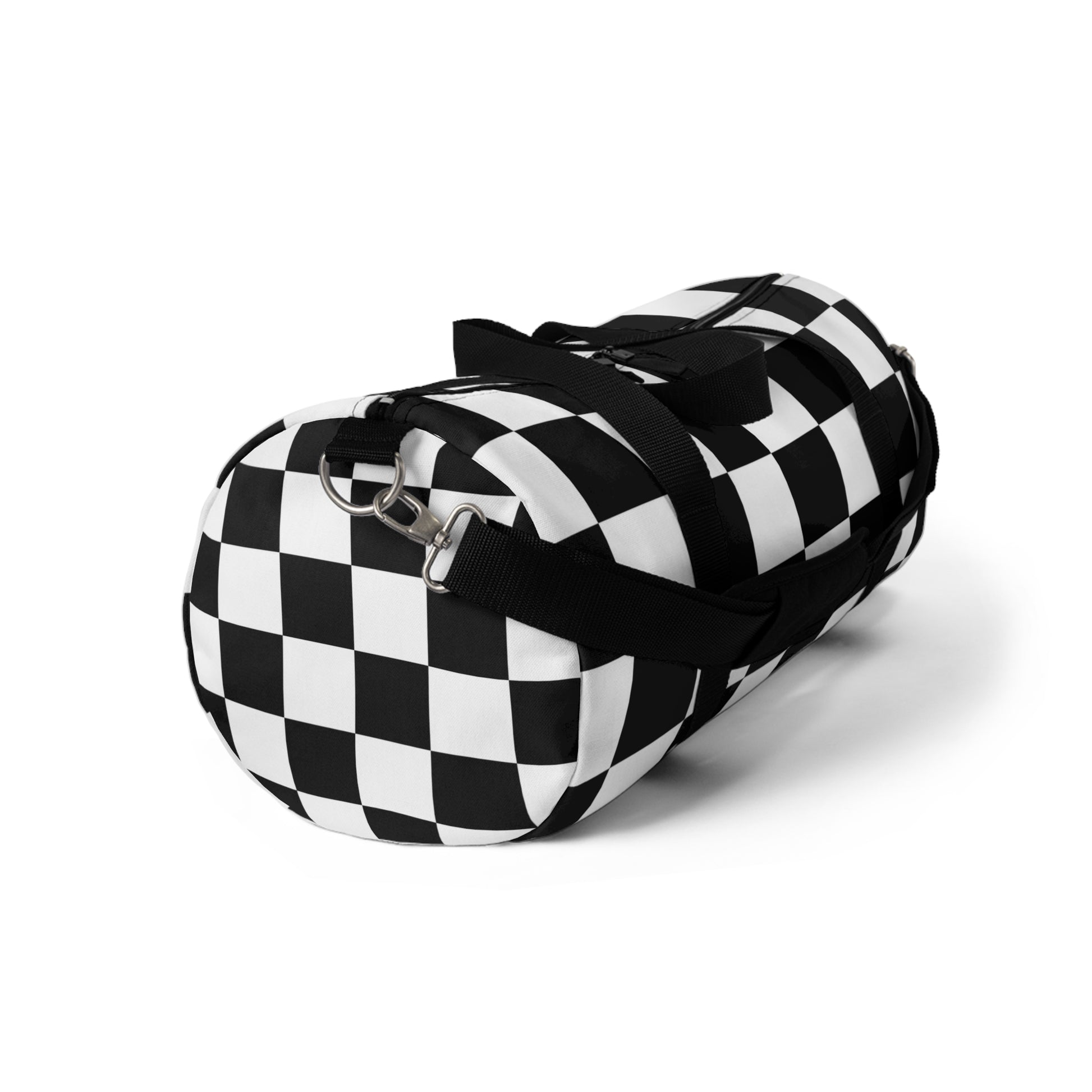Checkerboard Black and White Duffel Bag, Artsulli - Art is Long, Life is Short, Bags, , , , , , , 