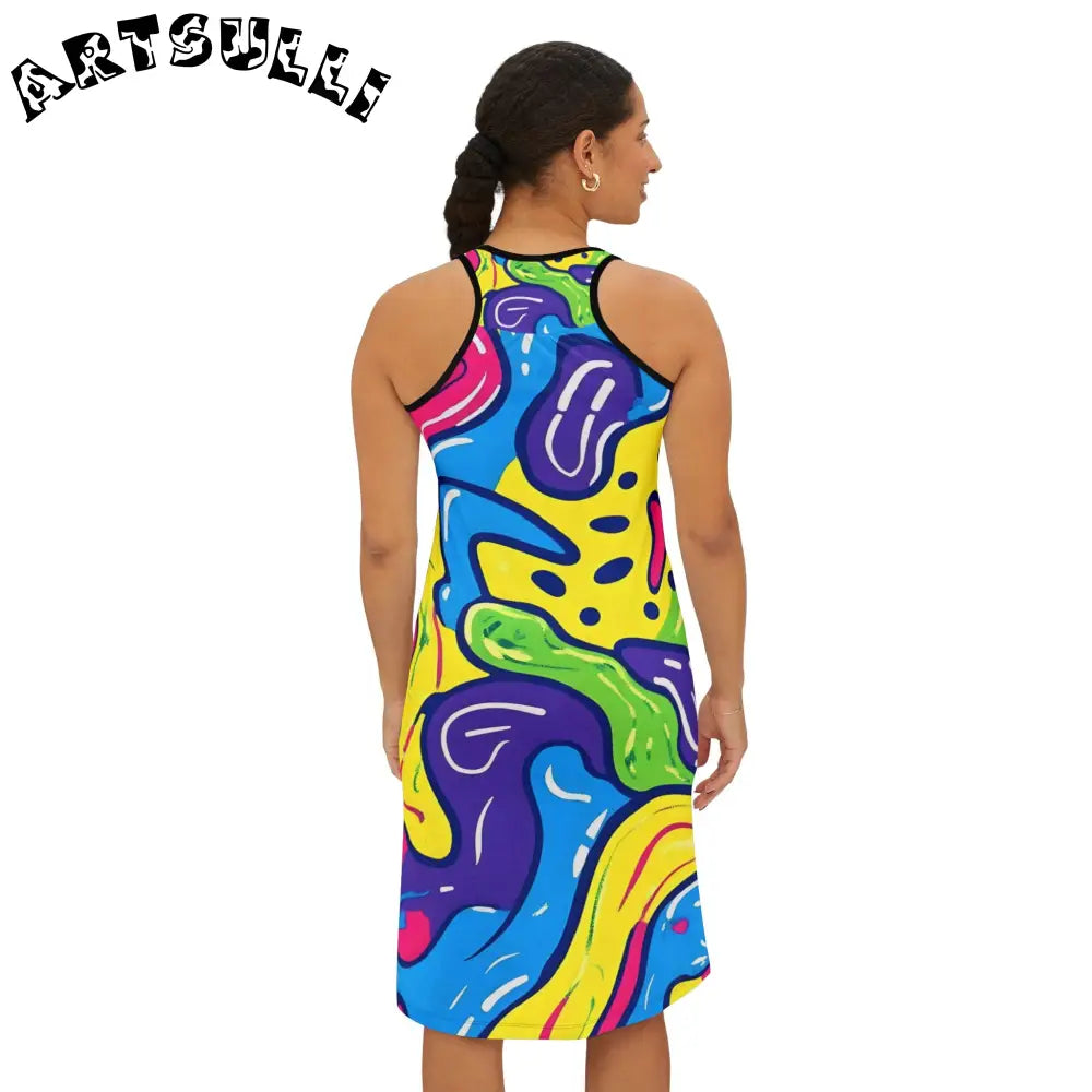JAKKOUTTHEBXX Colorful Abstract Tank Mini Dress 2025