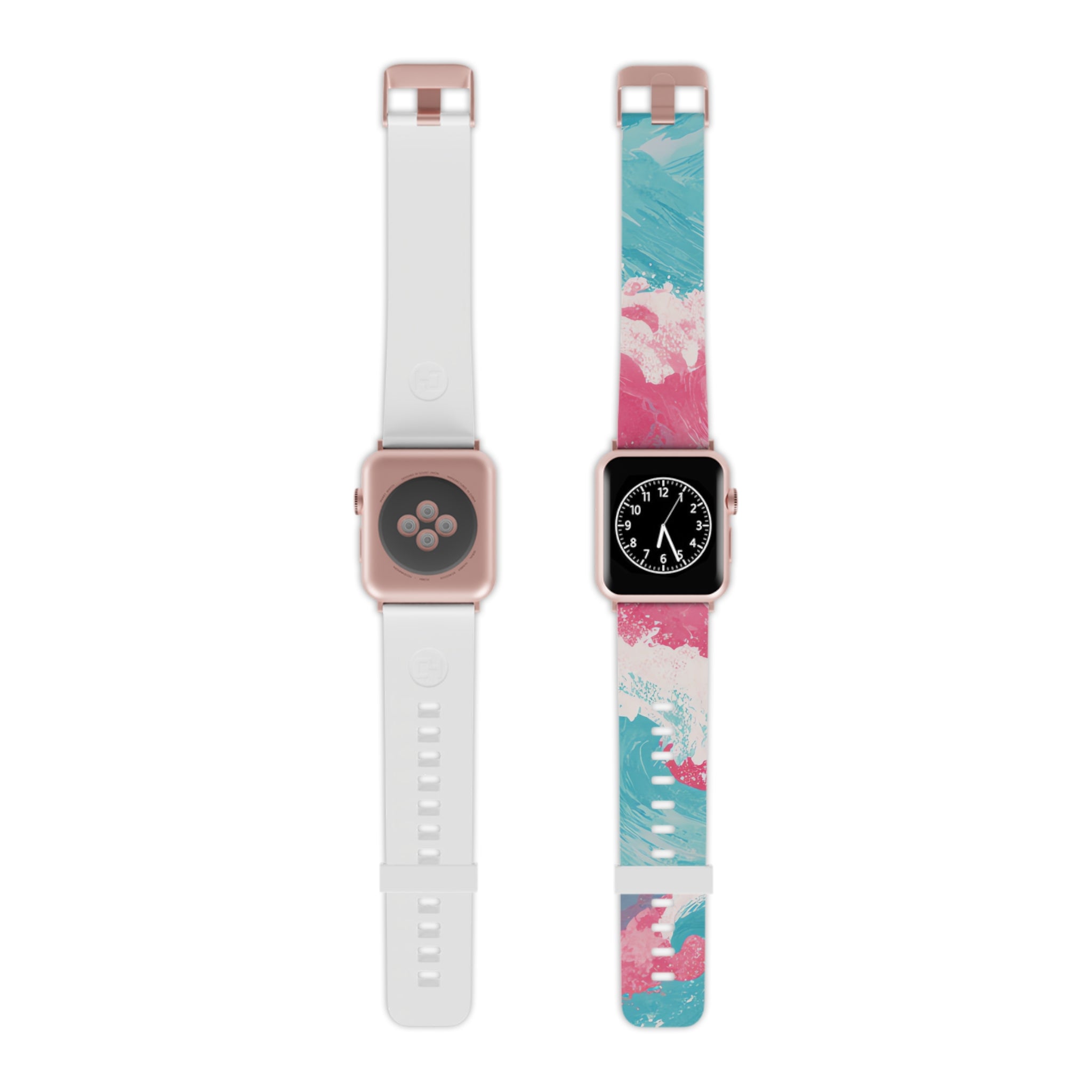 The Great Pastelwave Pink and Blue Watch Band for Apple Watch, Artsulli - Art is Long, Life is Short, Accessories, Size, 7.5'' × 0.75'' / 38 - 40 mm, Color, Rose Gold, , , 21385067058158268868