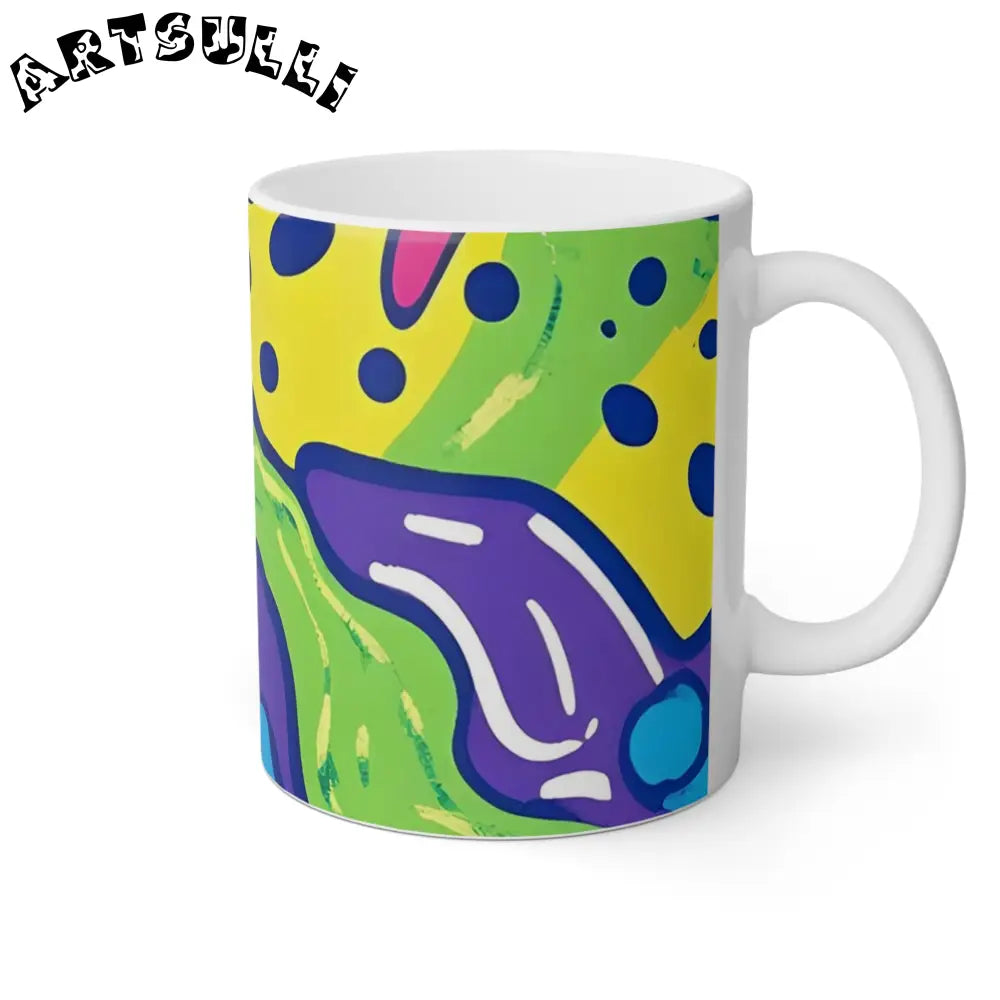 JAKKOUTTHEBXX Colorful Abstract Art Ceramic Mug 2025