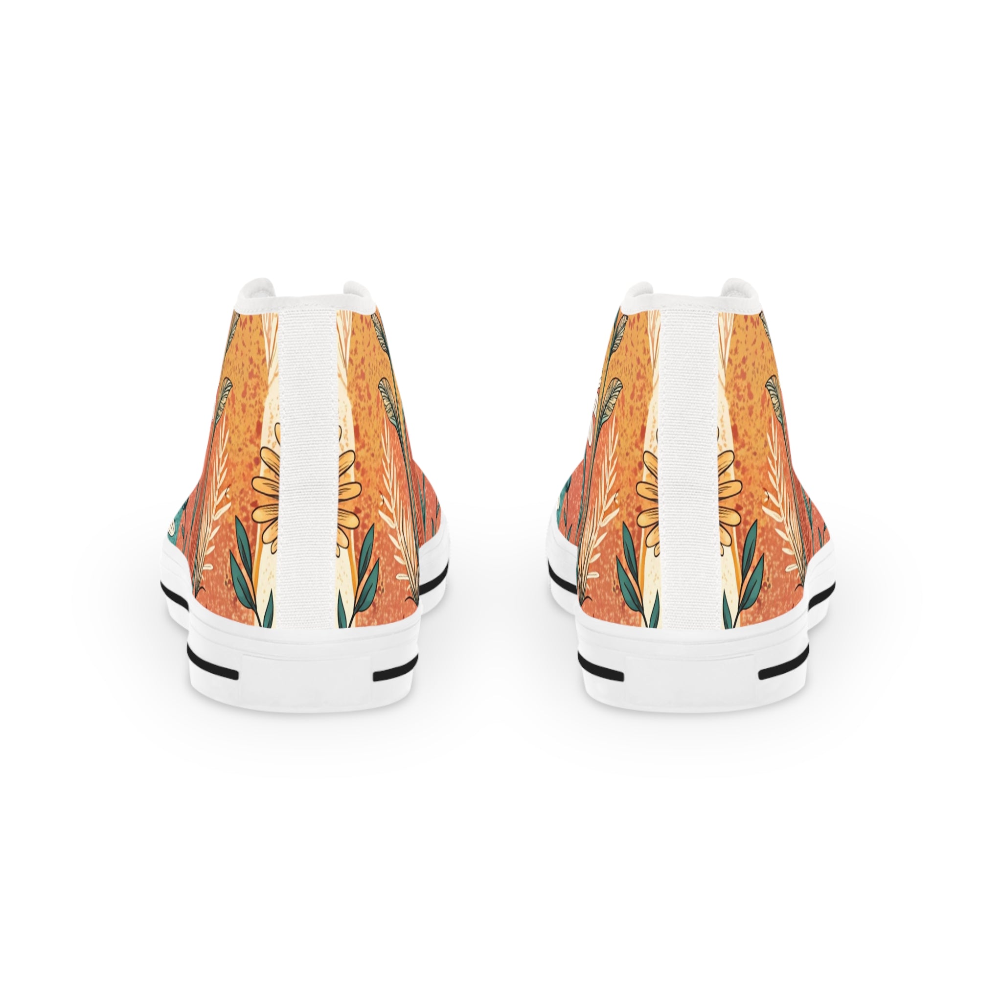 Retro Daisy Dream Men's High Top Sneakers, Artsulli - Art is Long, Life is Short, Shoes, , , , , , , 