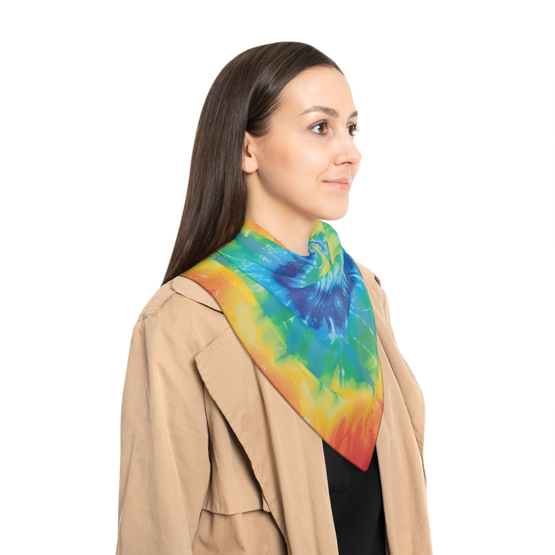 Tie Dye Poly Scarf, Artsulli - Art is Long, Life is Short, Accessories, , , , , , , 