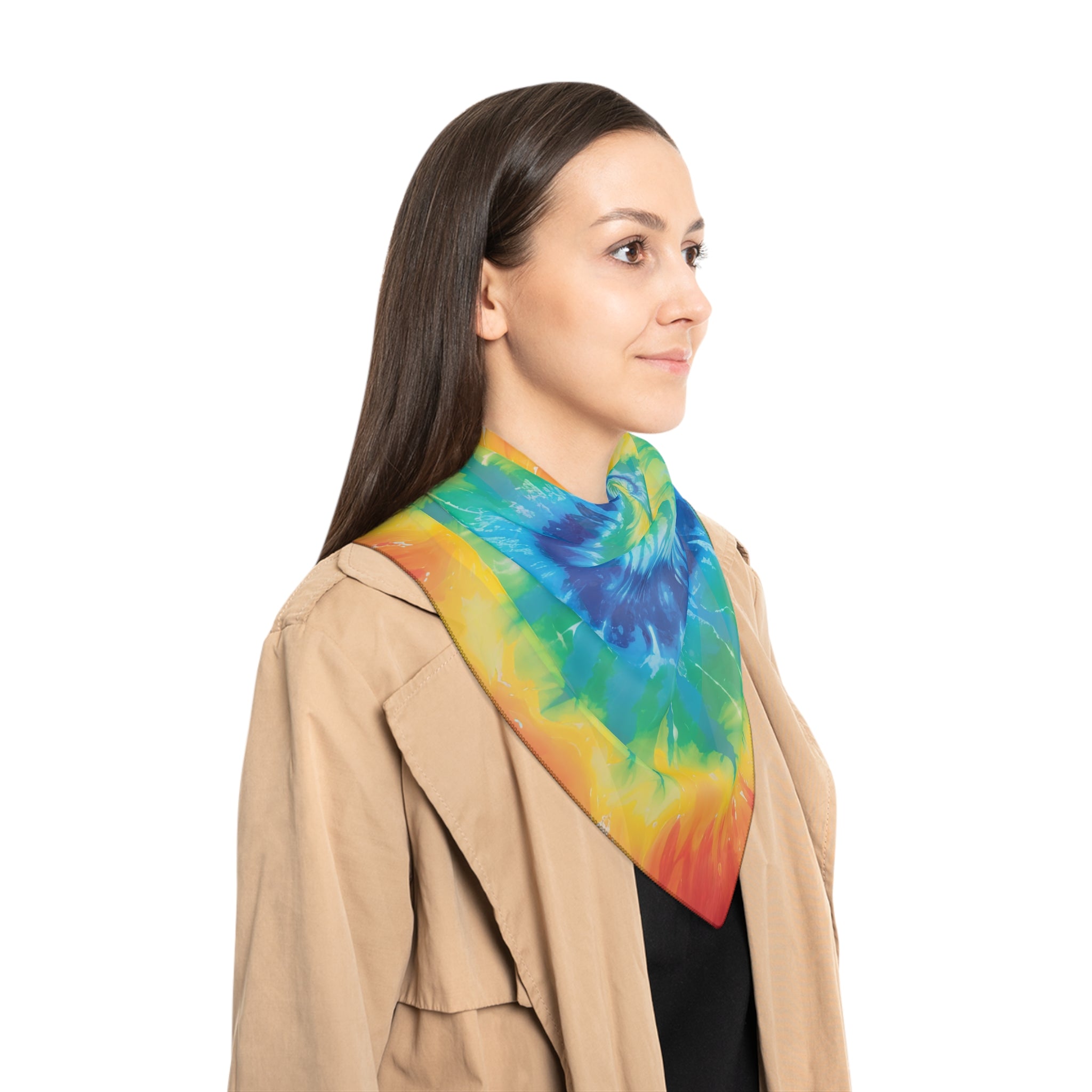 Tie Dye Poly Scarf, Artsulli - Art is Long, Life is Short, Accessories, , , , , , , 