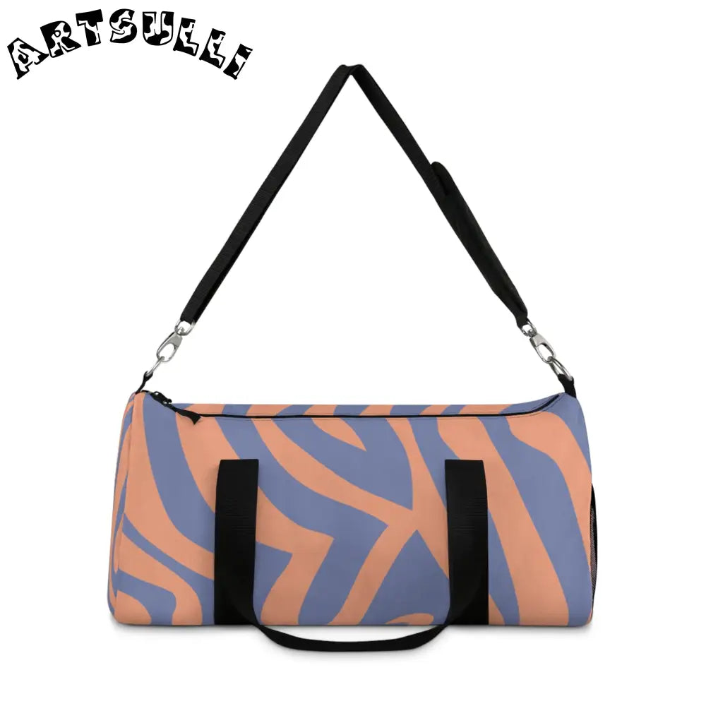 JAKKOUTTHEBXX Custom-Printed Melting Zebra Stripes Duffel Bag 2025