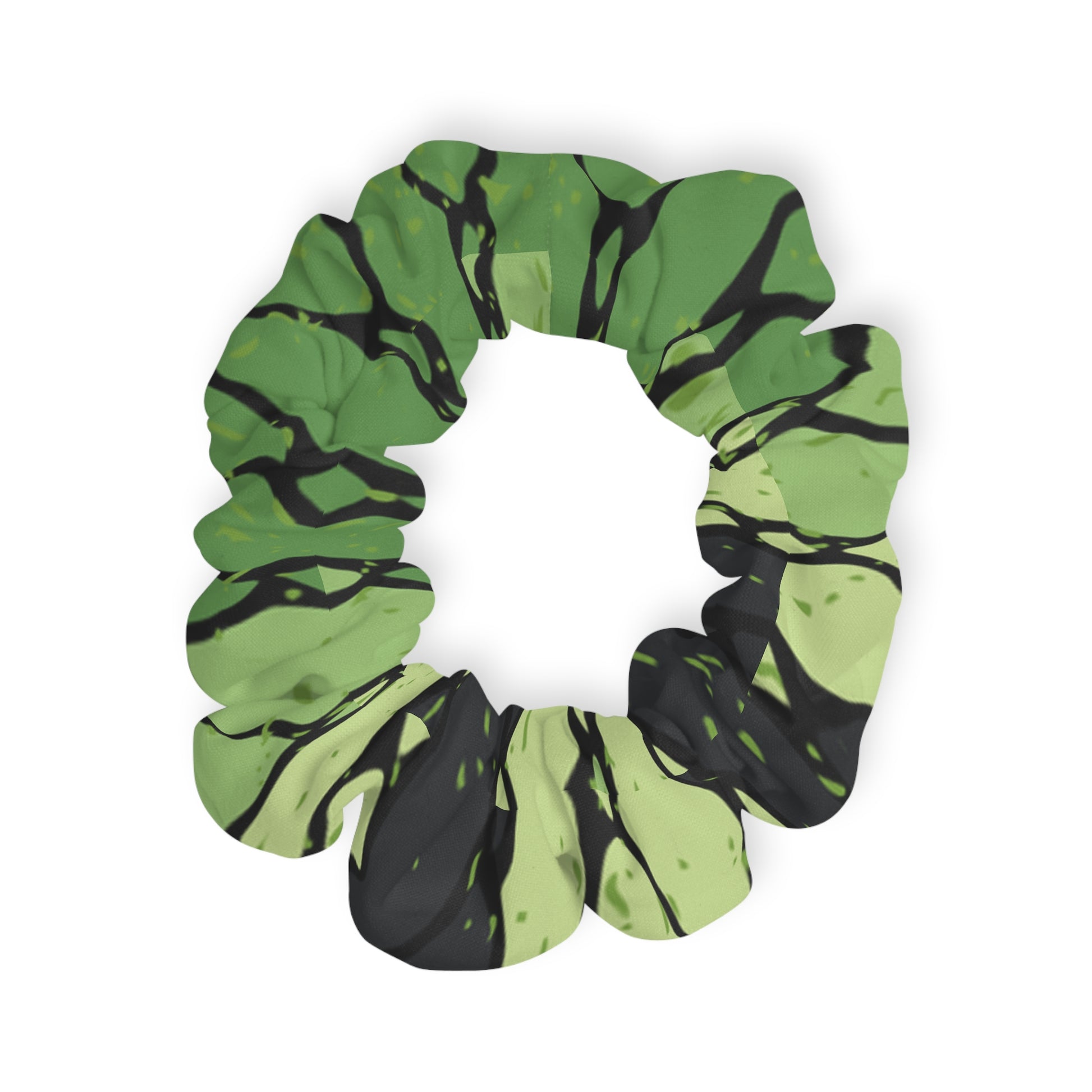 Snake Skin Green and Black Scrunchie, Artsulli - Art is Long, Life is Short, Accessories, , , , , , , 