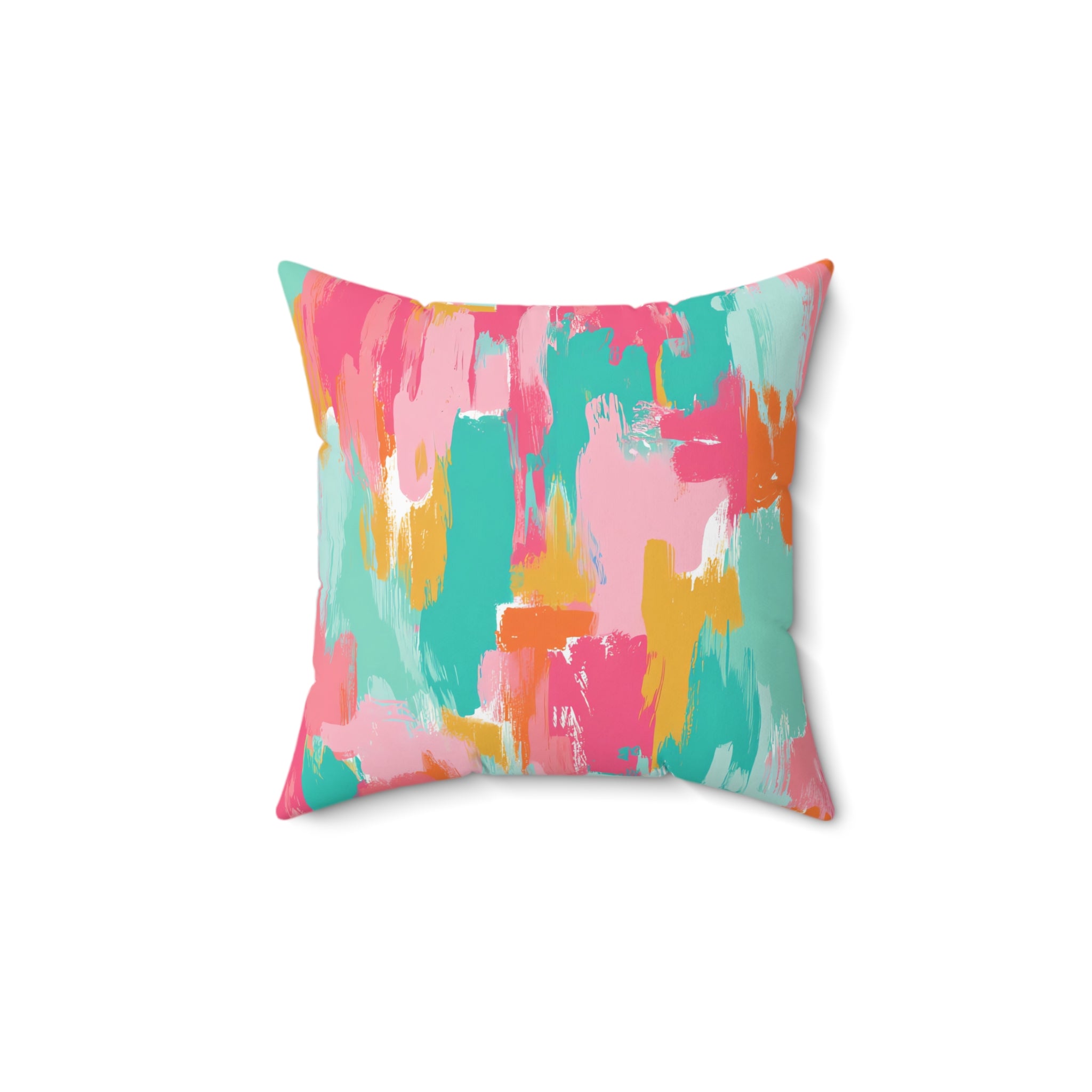 Preppy Pixel Bloom Spun Polyester Square Pillow, Artsulli - Art is Long, Life is Short, Home Decor, Size, 14" × 14", , , , , 74293607316058421382