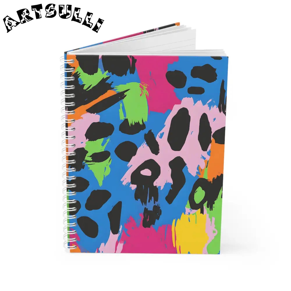 90s Neon Spiral Notebook, Artsulli - Art is Long, Life is Short, Paper products, , , , , , , 