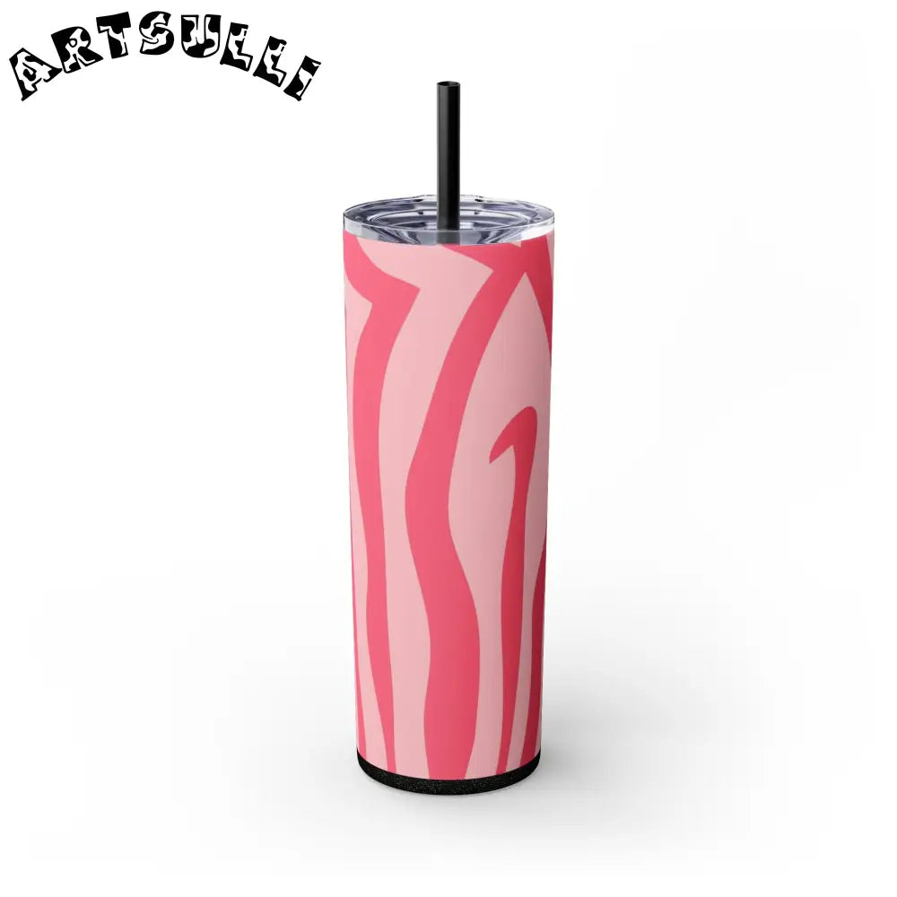 JAKKOUTTHEBXX Pink Zebra Print Maars Skinny Tumbler 2025
