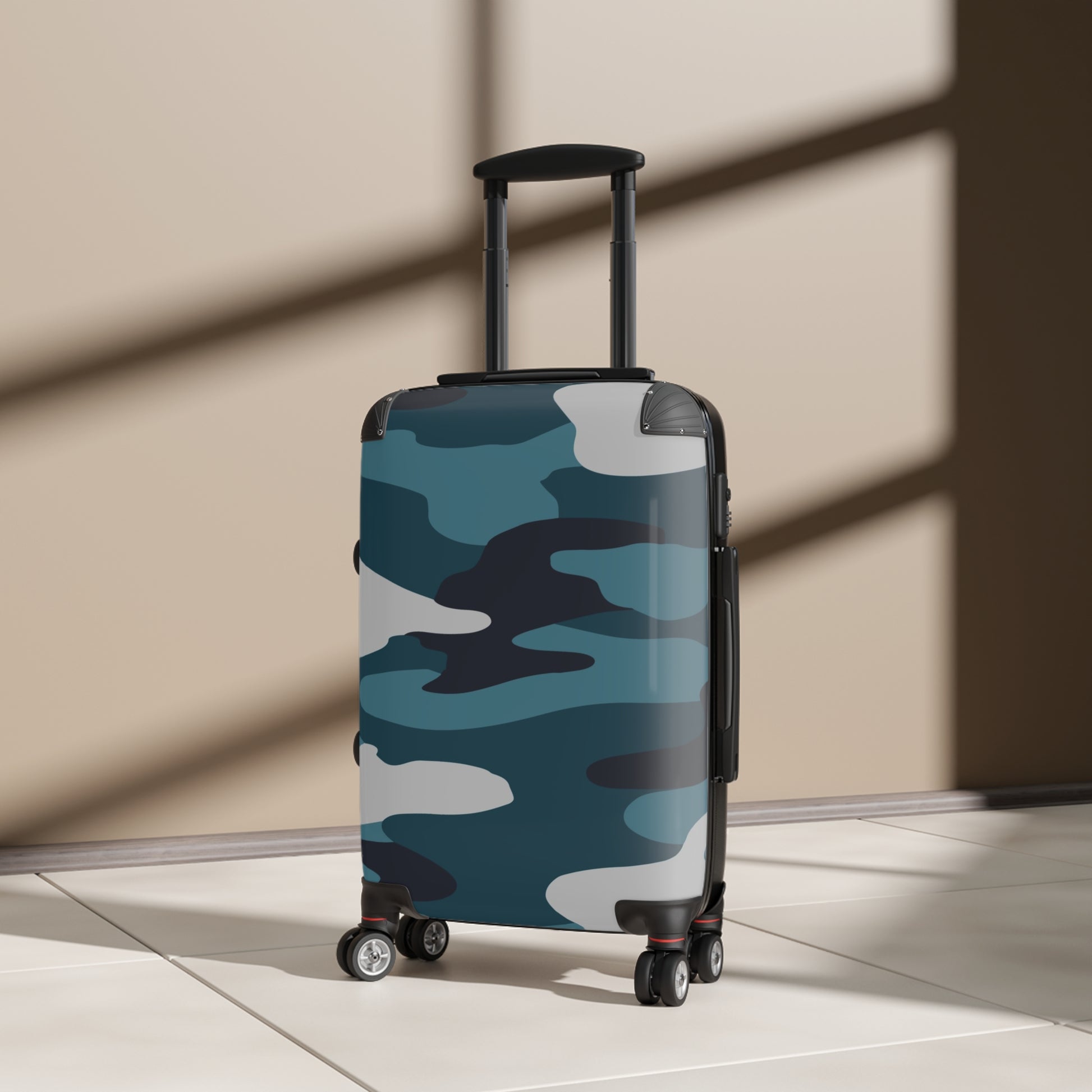 Blue Camouflage Suitcase, Artsulli - Art is Long, Life is Short, Bags, , , , , , , 