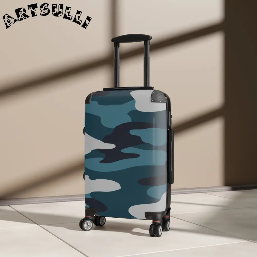 JAKKOUTTHEBXX Blue Camouflage Suitcase JAKKOUTTHEBXX Artsulli - Art