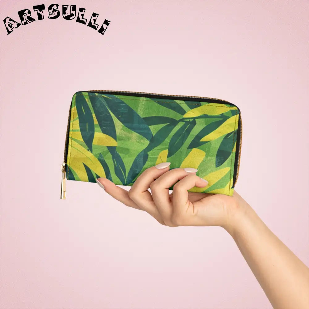 JAKKOUTTHEBXX Dye Sublimation Leaf Wallet for Credit Cards