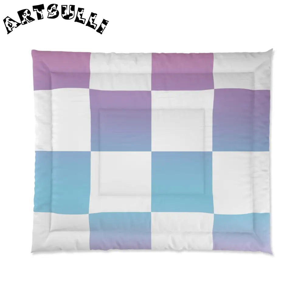 JAKKOUTTHEBXX Vaporwave Check Comforter JAKKOUTTHEBXX Artsulli - Art