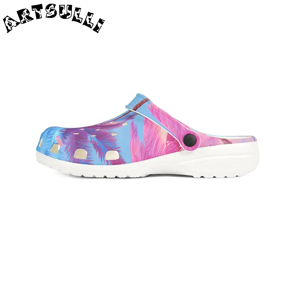 JAKKOUTTHEBXX Ethereal Pastel Palms EVA Foam Rubber Shoes (AOP)