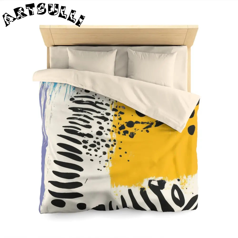 JAKKOUTTHEBXX Rae Zebra Rhapsody Microfiber Duvet Cover