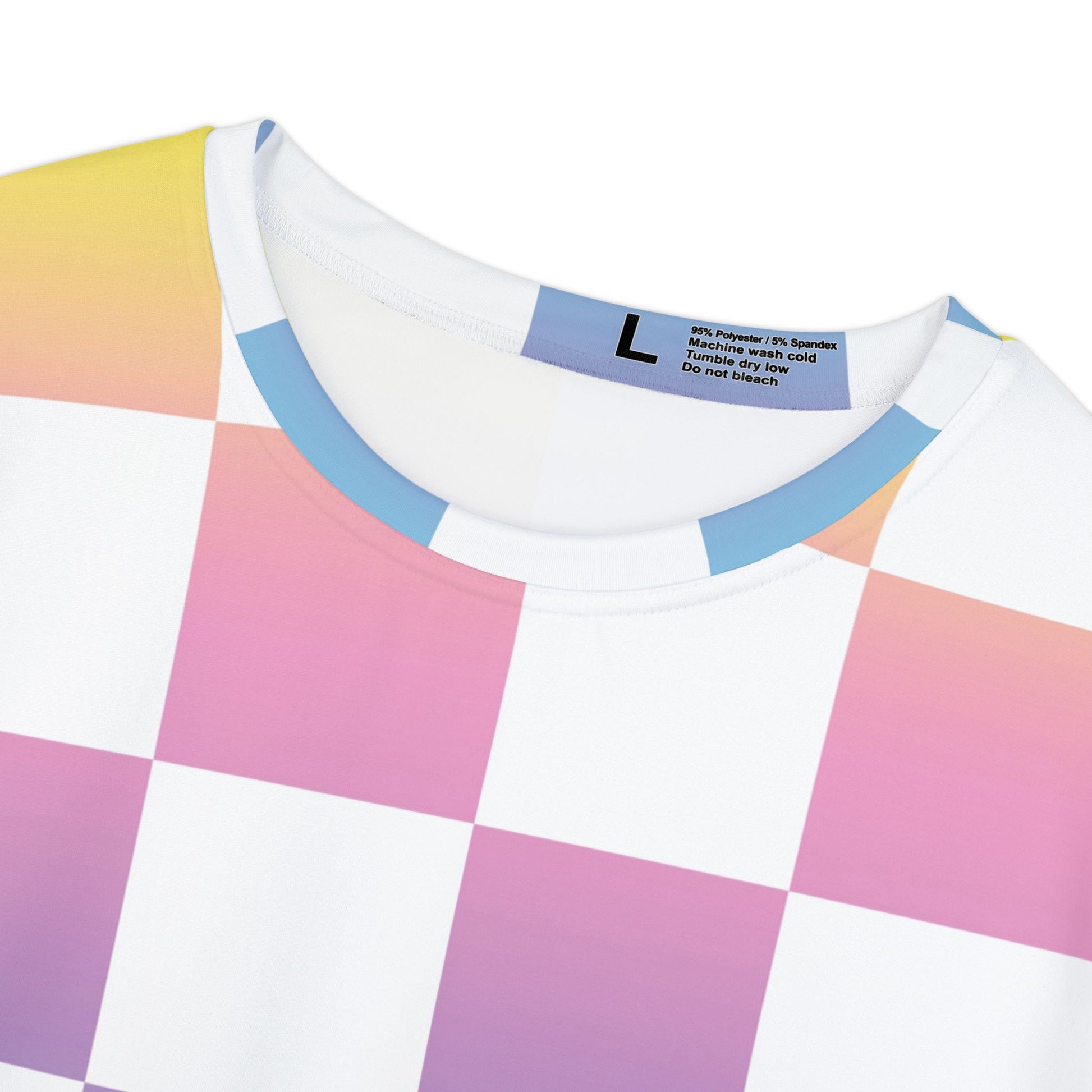 Vaporwave Check II Women's Short Sleeve Shirt (AOP), Artsulli - Art is Long, Life is Short, All Over Prints, , , , , , , 