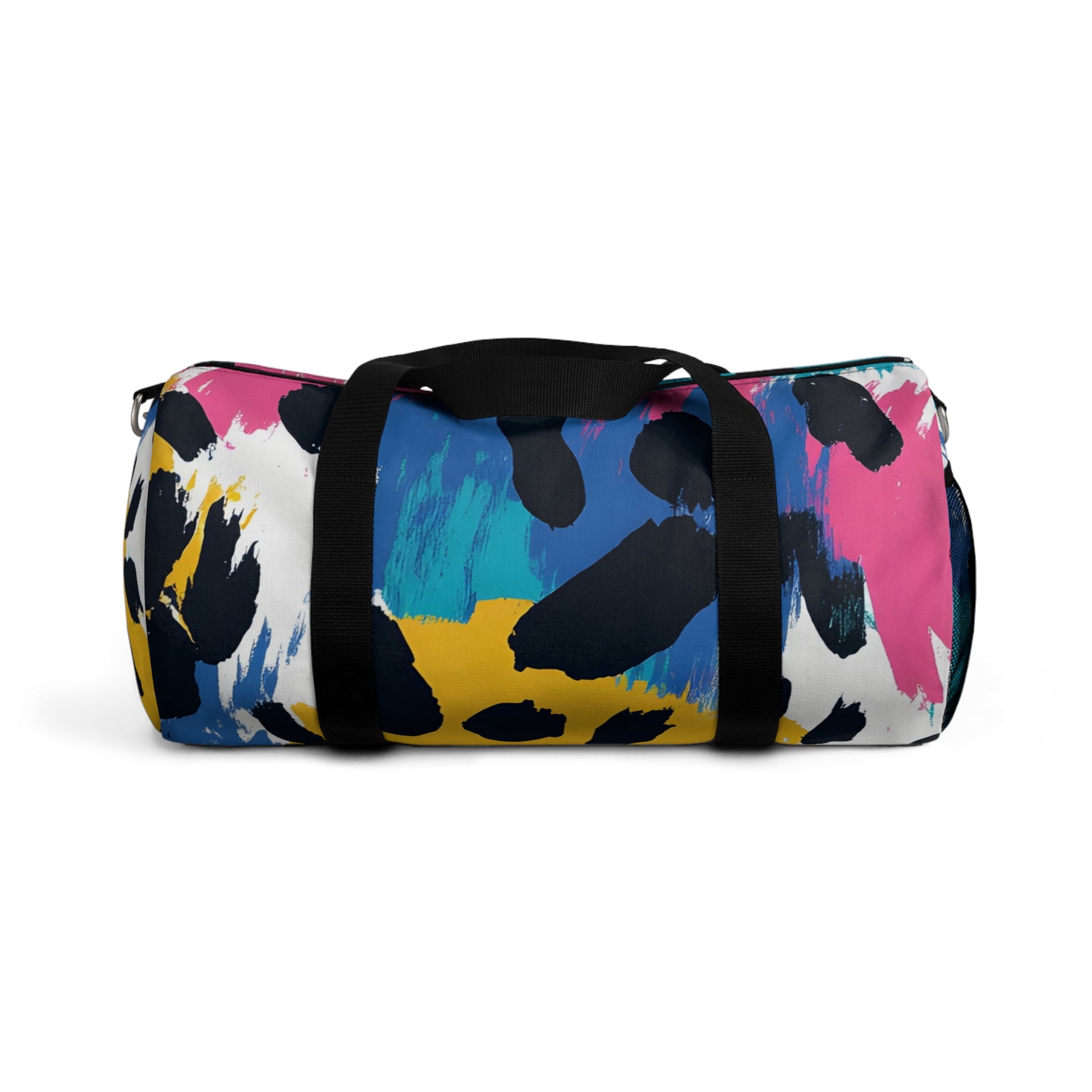 Leopard Print x Paint Brush Strokes Multi-Color Duffel Bag, Artsulli - Art is Long, Life is Short, Bags, Size, Small, , , , , 47315058288719569877