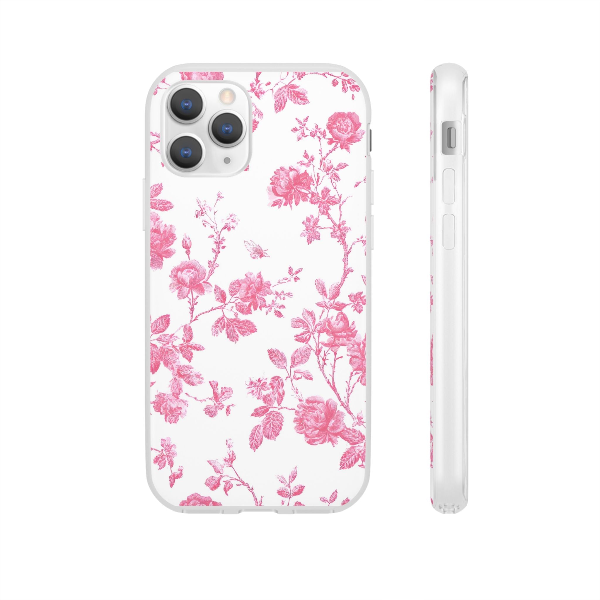 Pink and White Floral iPhone Case