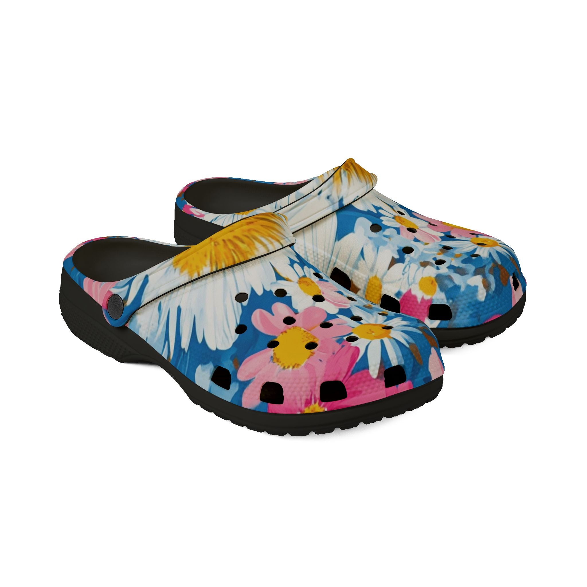 CDG Daisy Dream Blue EVA Foam Rubber Shoes (AOP), Artsulli - Art is Long, Life is Short, Shoes, , , , , , , 