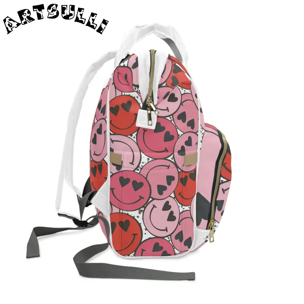 JAKKOUTTHEBXX Smiley Face x Heart Eyes Pink and Red Multifunctional