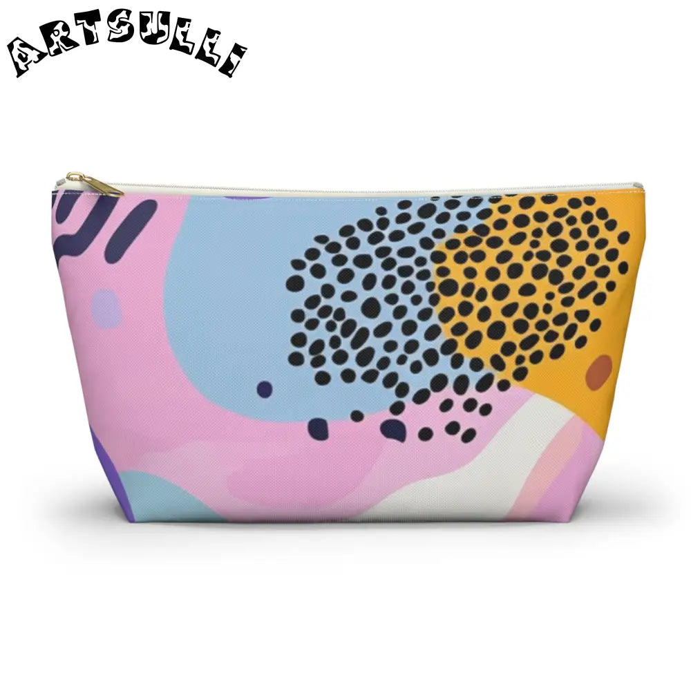 JAKKOUTTHEBXX Colorful Abstract Dots and Shapes Accessory Pouch w
