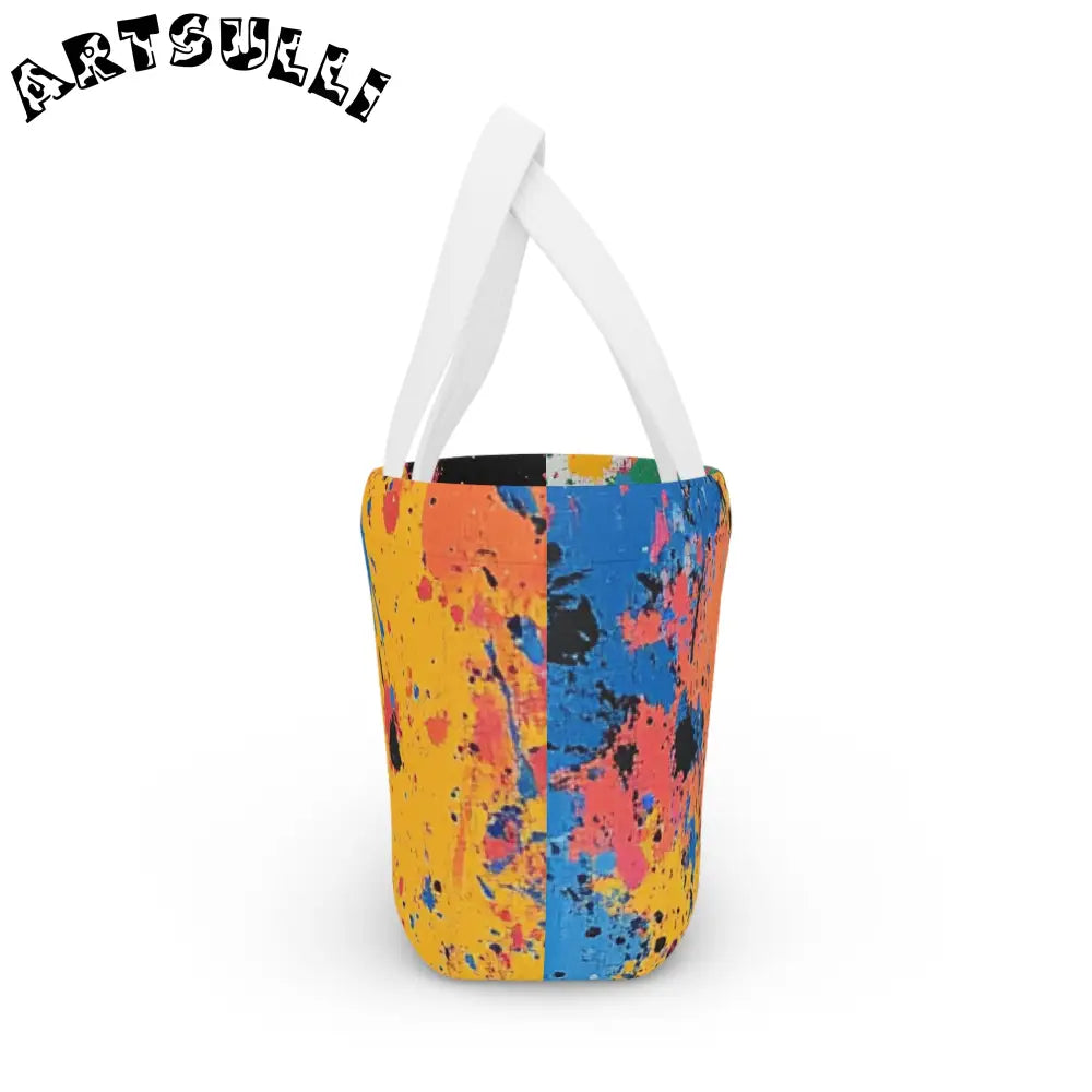 JAKKOUTTHEBXX The Colors Of Paint Splatter Lunch Bag JAKKOUTTHEBXX
