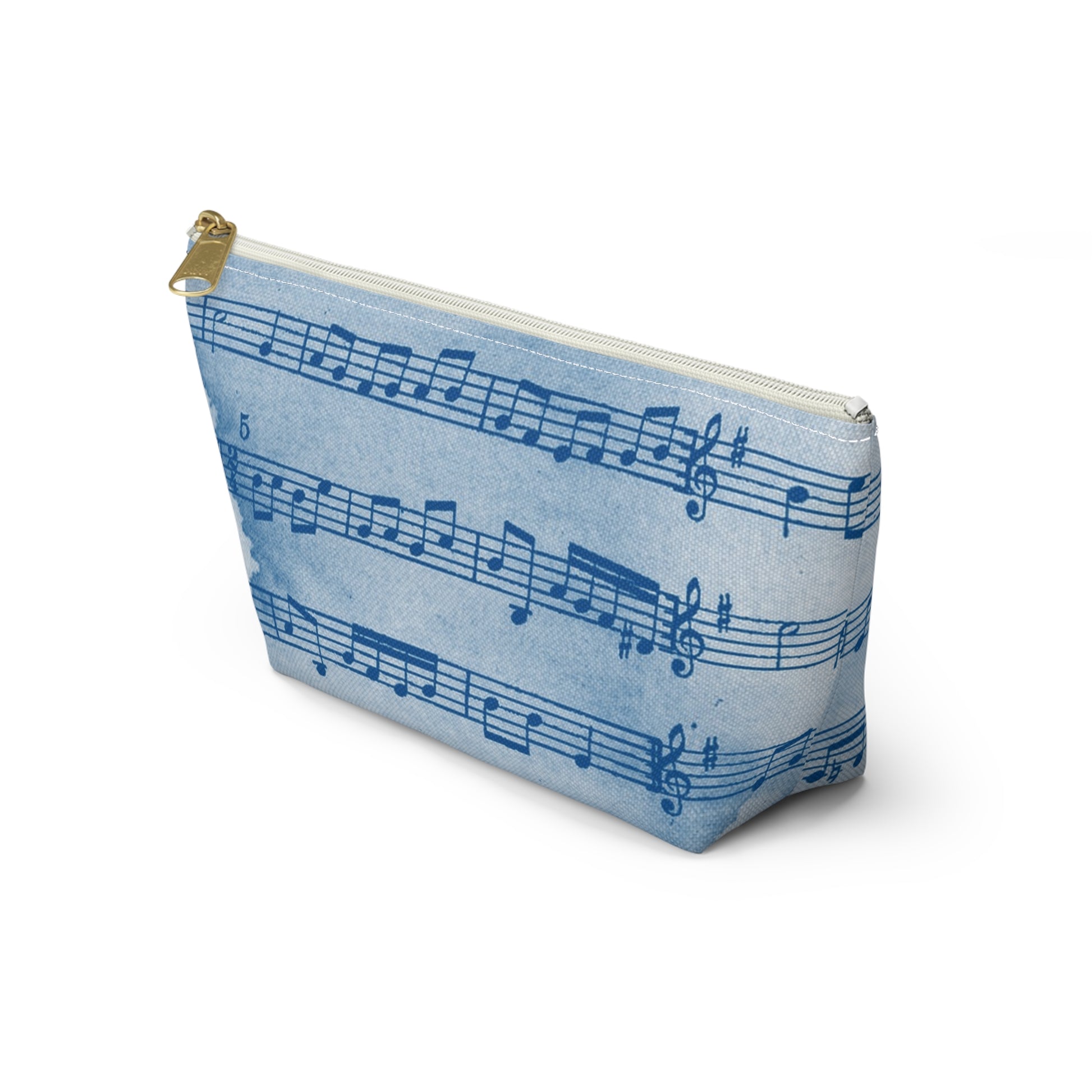 Drip Spill Type Beat Sheet Music Blue Accessory Pouch w T-bottom, Artsulli - Art is Long, Life is Short, Bags, , , , , , , 