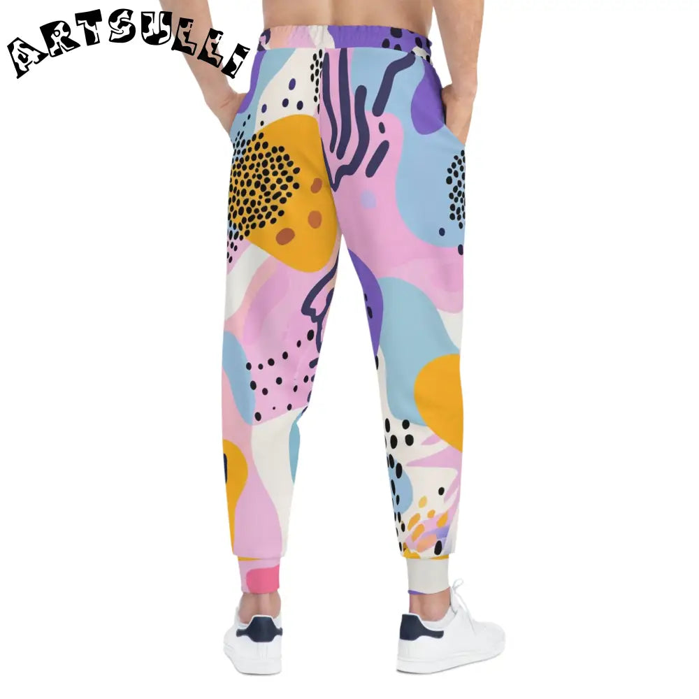 JAKKOUTTHEBXX Colorful Abstract Dots and Shapes II Athletic Joggers