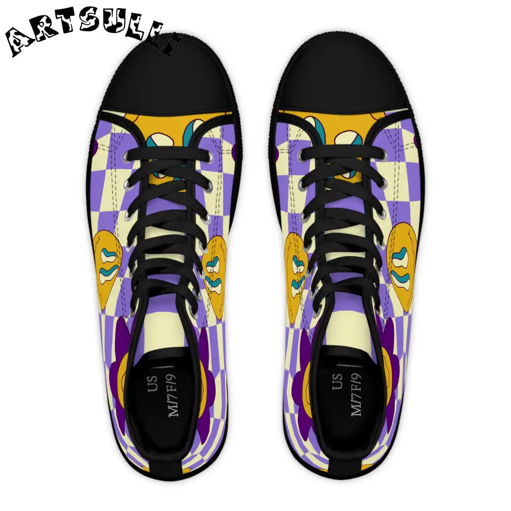 JAKKOUTTHEBXX Trippy Flower Power Motifs Women’s High Top Sneakers