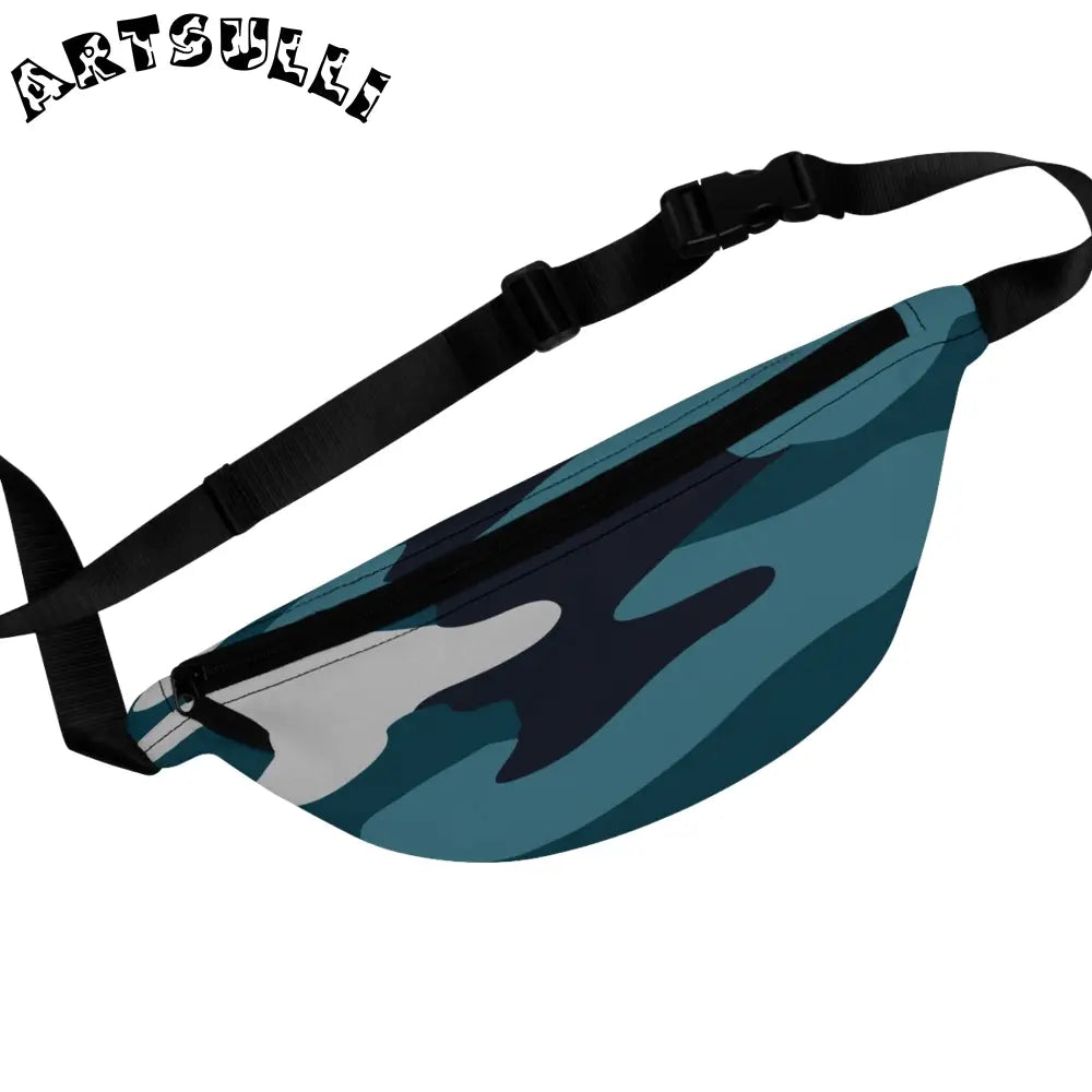 JAKKOUTTHEBXX Blue Camouflage Fanny Pack JAKKOUTTHEBXX Artsulli