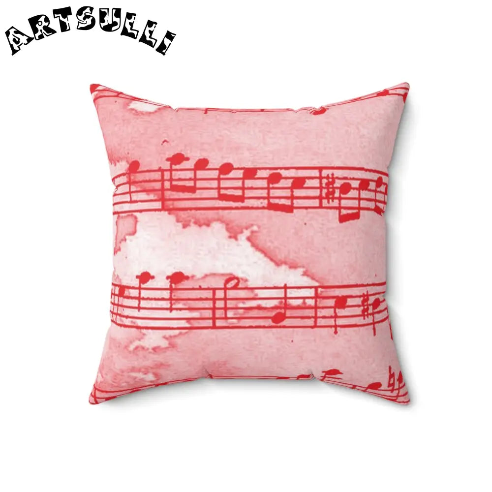 JAKKOUTTHEBXX Pink Musical Note Double Sided Pillow 2025