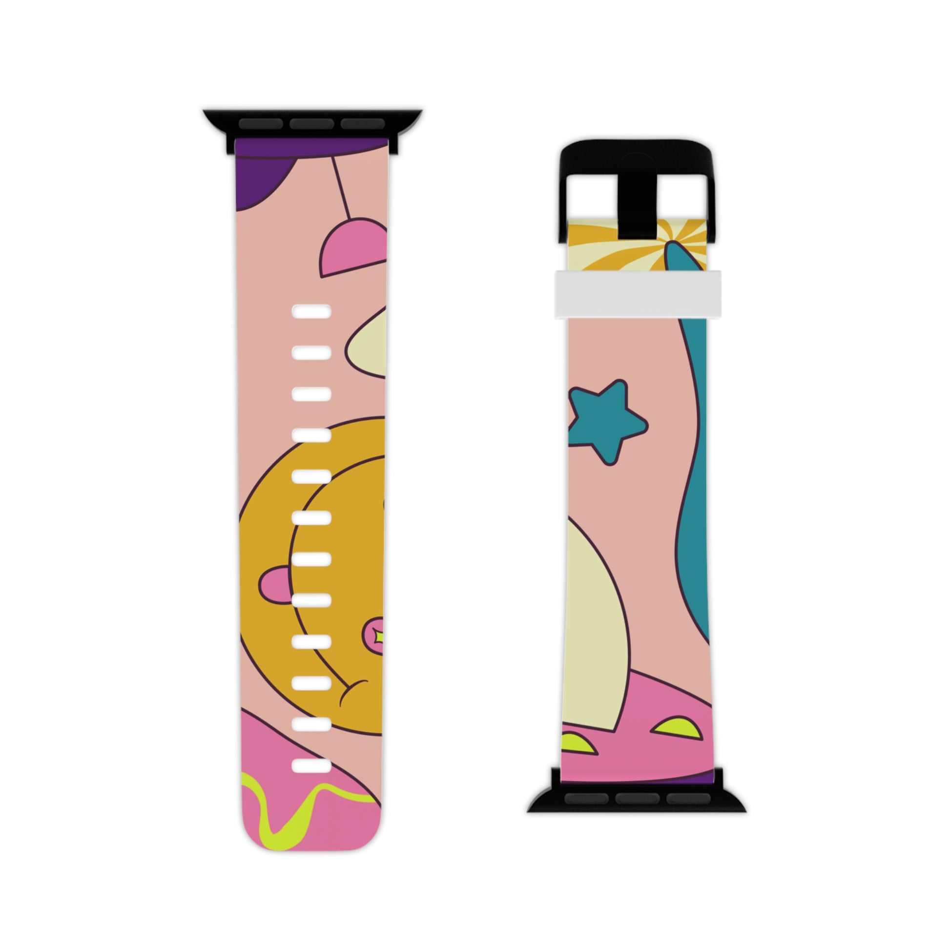 Trippy Spaceships Pink Watch Band for Apple Watch, Artsulli - Art is Long, Life is Short, Accessories, , , , , , , 
