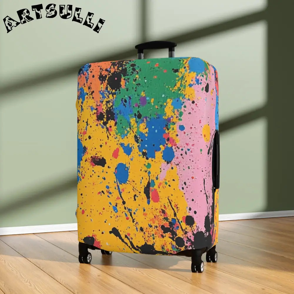JAKKOUTTHEBXX The Colors Of Paint Splatter Luggage Cover