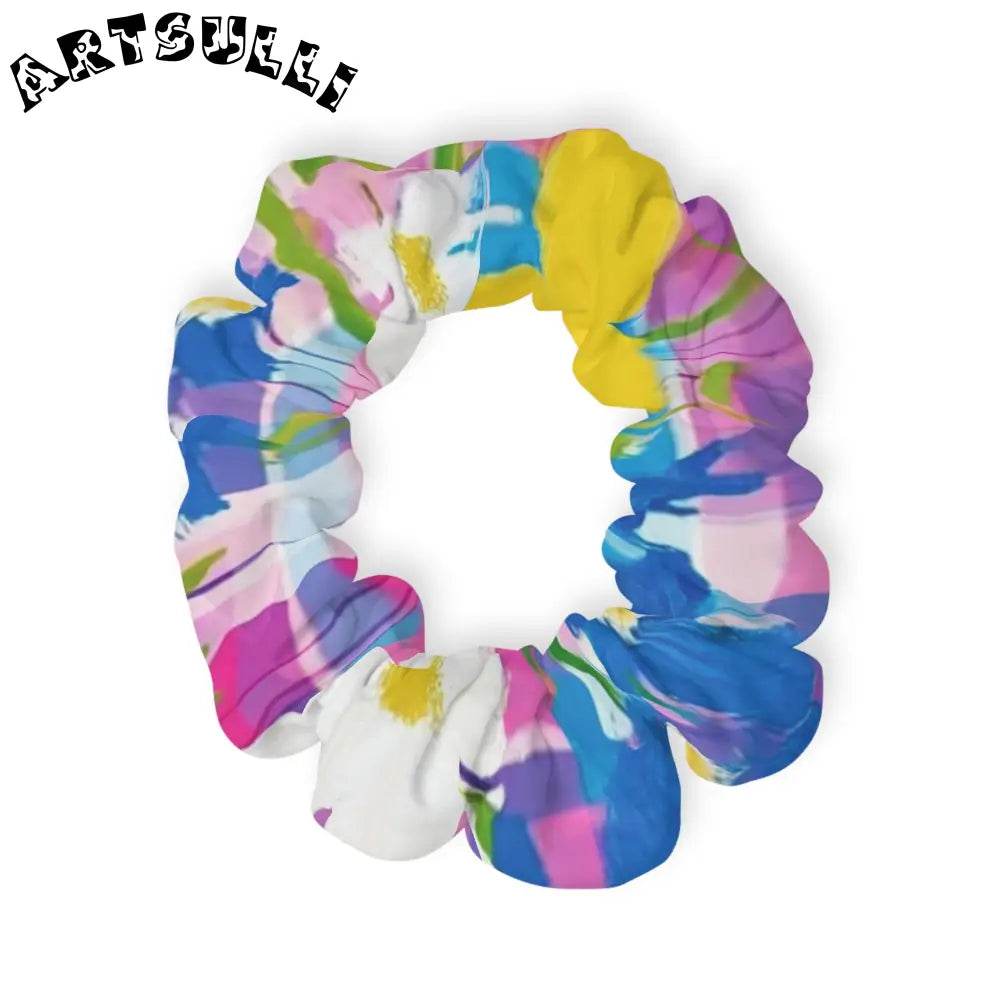 JAKKOUTTHEBXX Plaid Garden Pink and Purple Scrunchie JAKKOUTTHEBXX