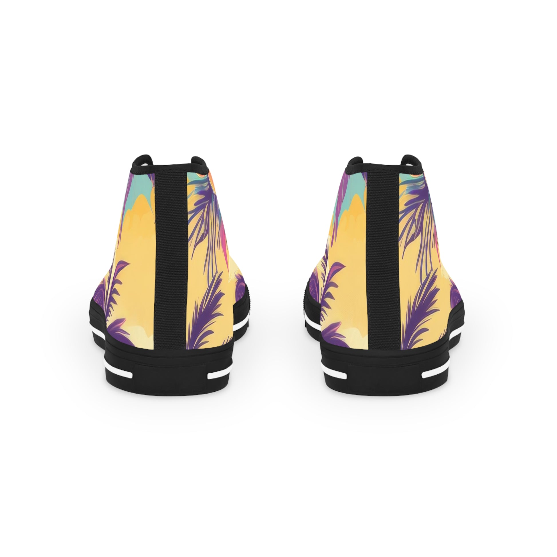 Sunset Paradise II  Men's High Top Sneakers, Artsulli - Art is Long, Life is Short, Shoes, , , , , , , 