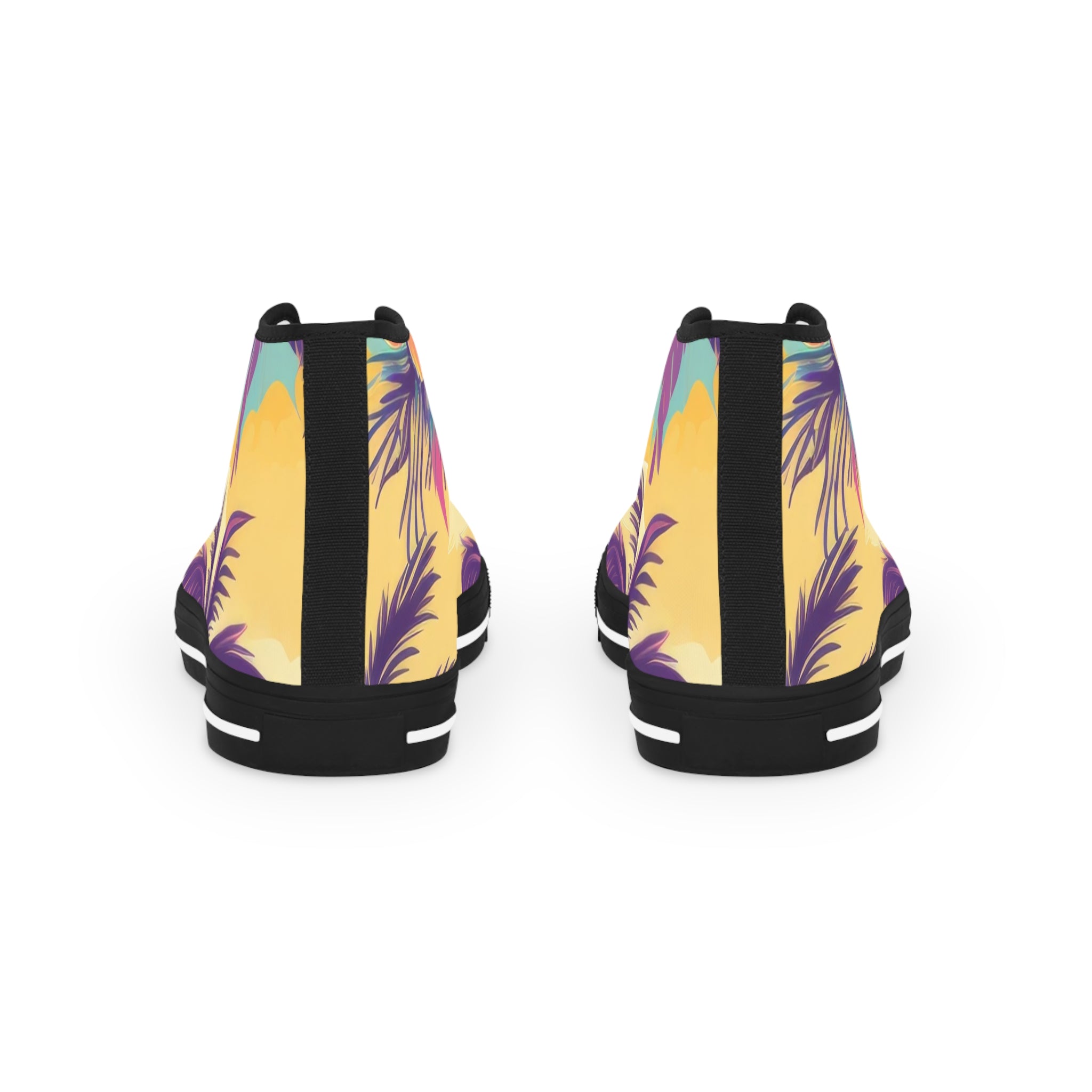Sunset Paradise II  Men's High Top Sneakers, Artsulli - Art is Long, Life is Short, Shoes, , , , , , , 