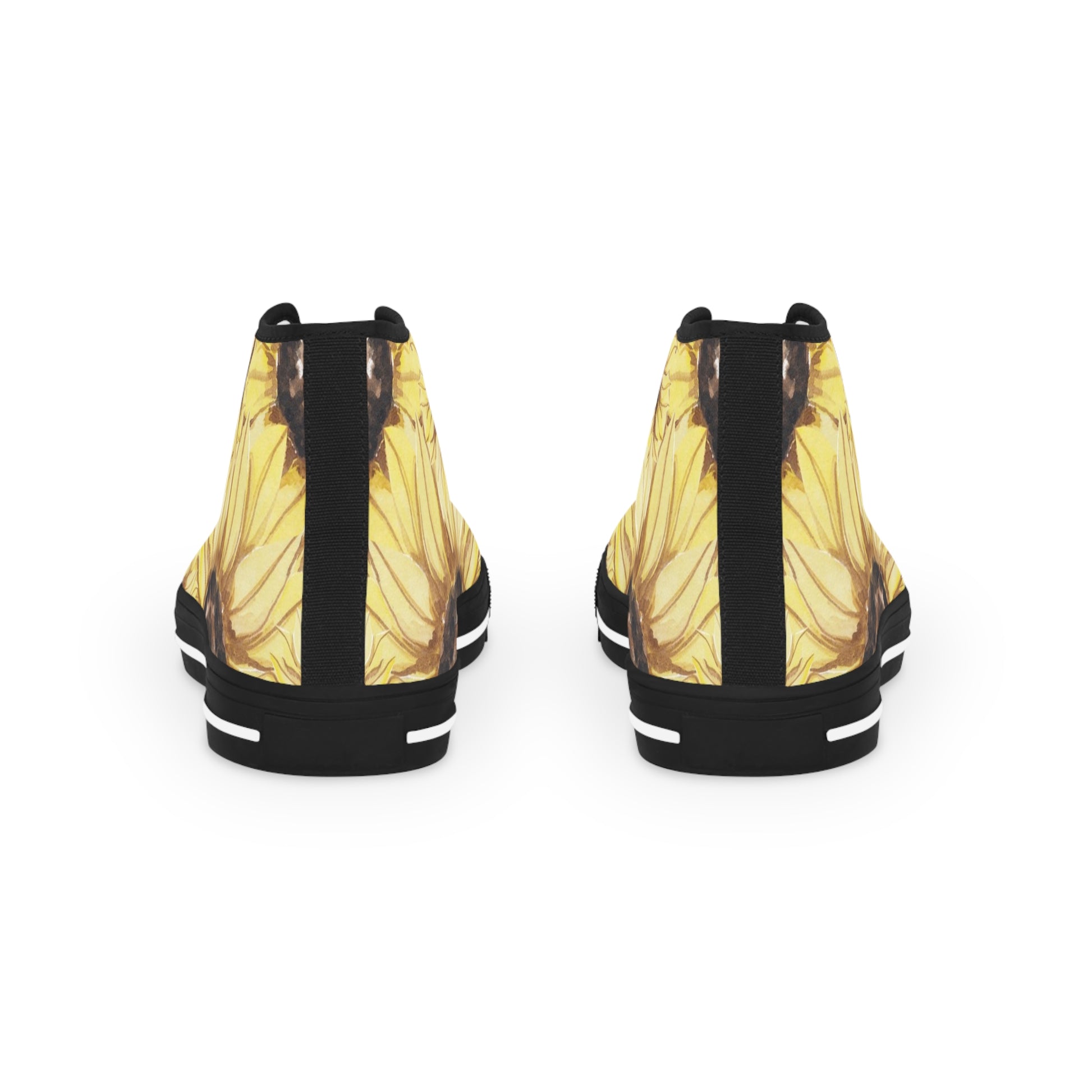 Retro Anime Sunflower Men's High Top Sneakers, Artsulli - Art is Long, Life is Short, Shoes, , , , , , , 