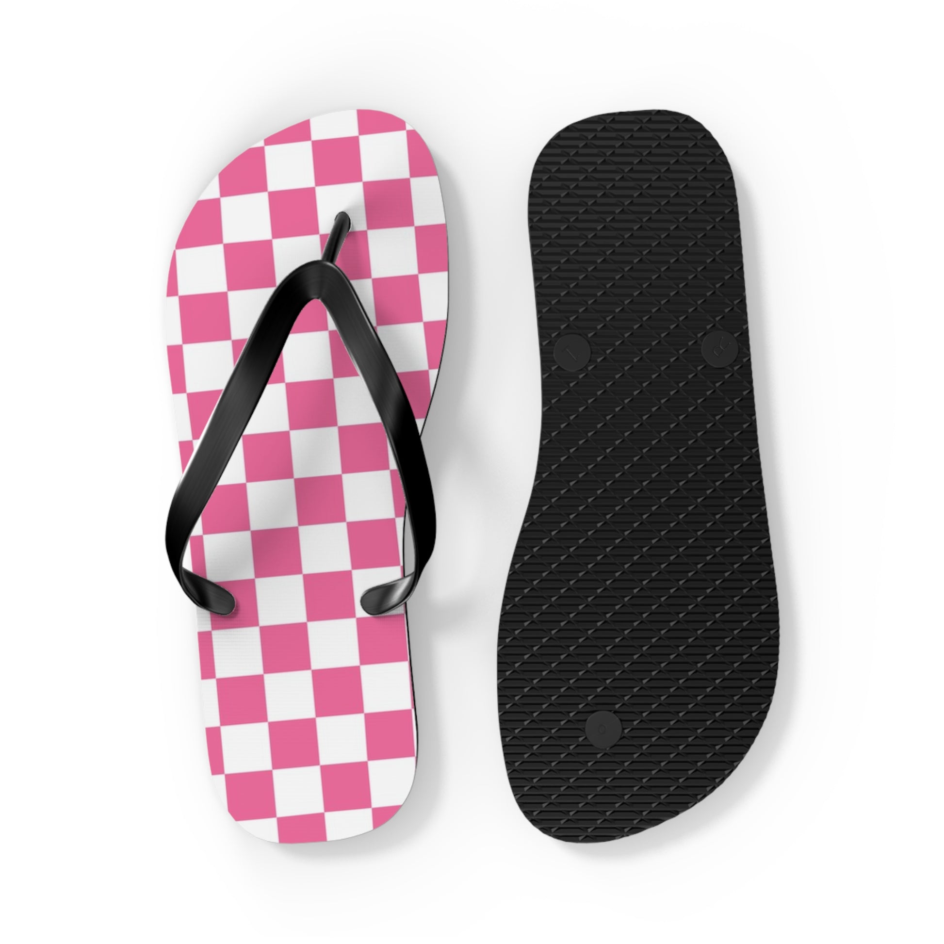 Yuyushiki Pink Check Flip Flops, Artsulli - Art is Long, Life is Short, Shoes, , , , , , , 