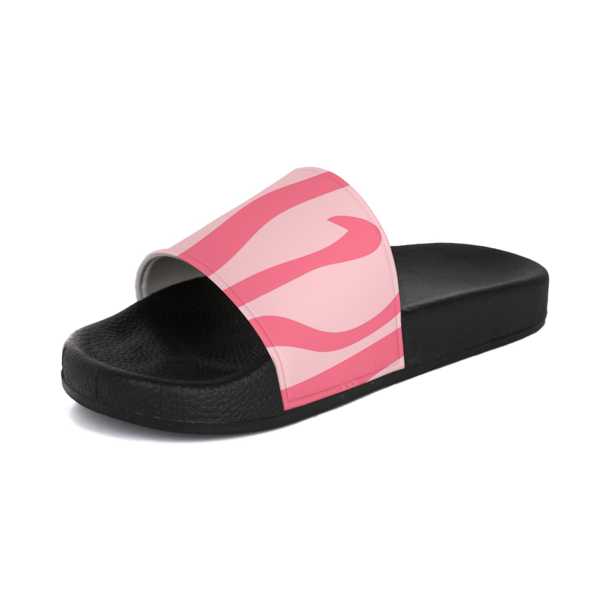 Nagels Pink Zebra Women's Slide Sandals, Artsulli - Art is Long, Life is Short, Shoes, , , , , , , 