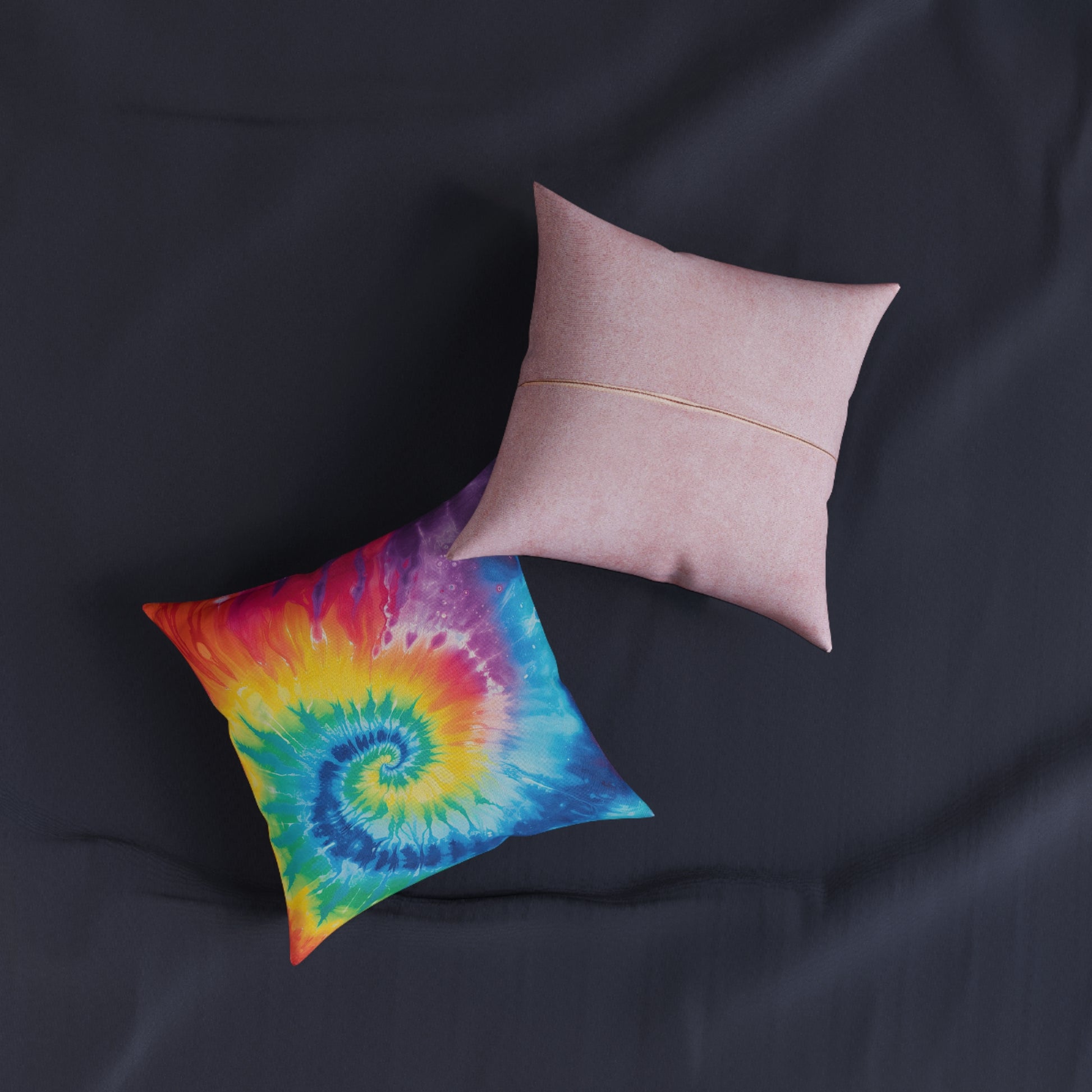 Tie Dye Square Pillow - Pink Back, Artsulli - Art is Long, Life is Short, Home Decor, , , , , , , 
