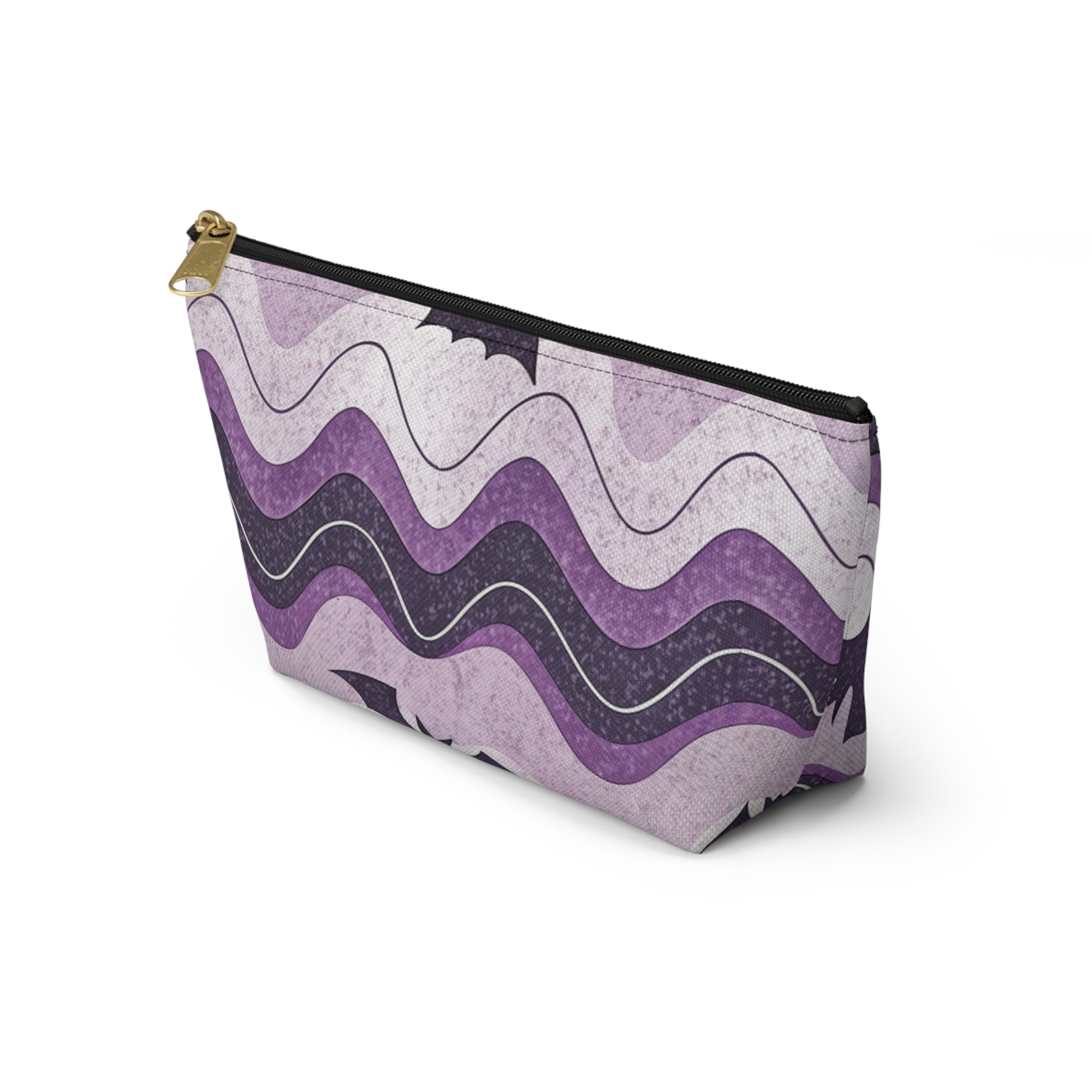 Bat Wave Accessory Pouch w T-bottom, Artsulli - Art is Long, Life is Short, Bags, , , , , , , 