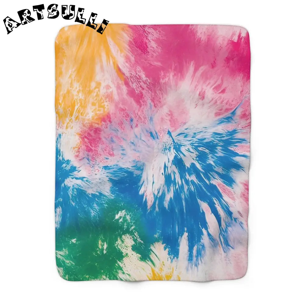 JAKKOUTTHEBXX Tie-Dye Sherpa Fleece Blanket 2025