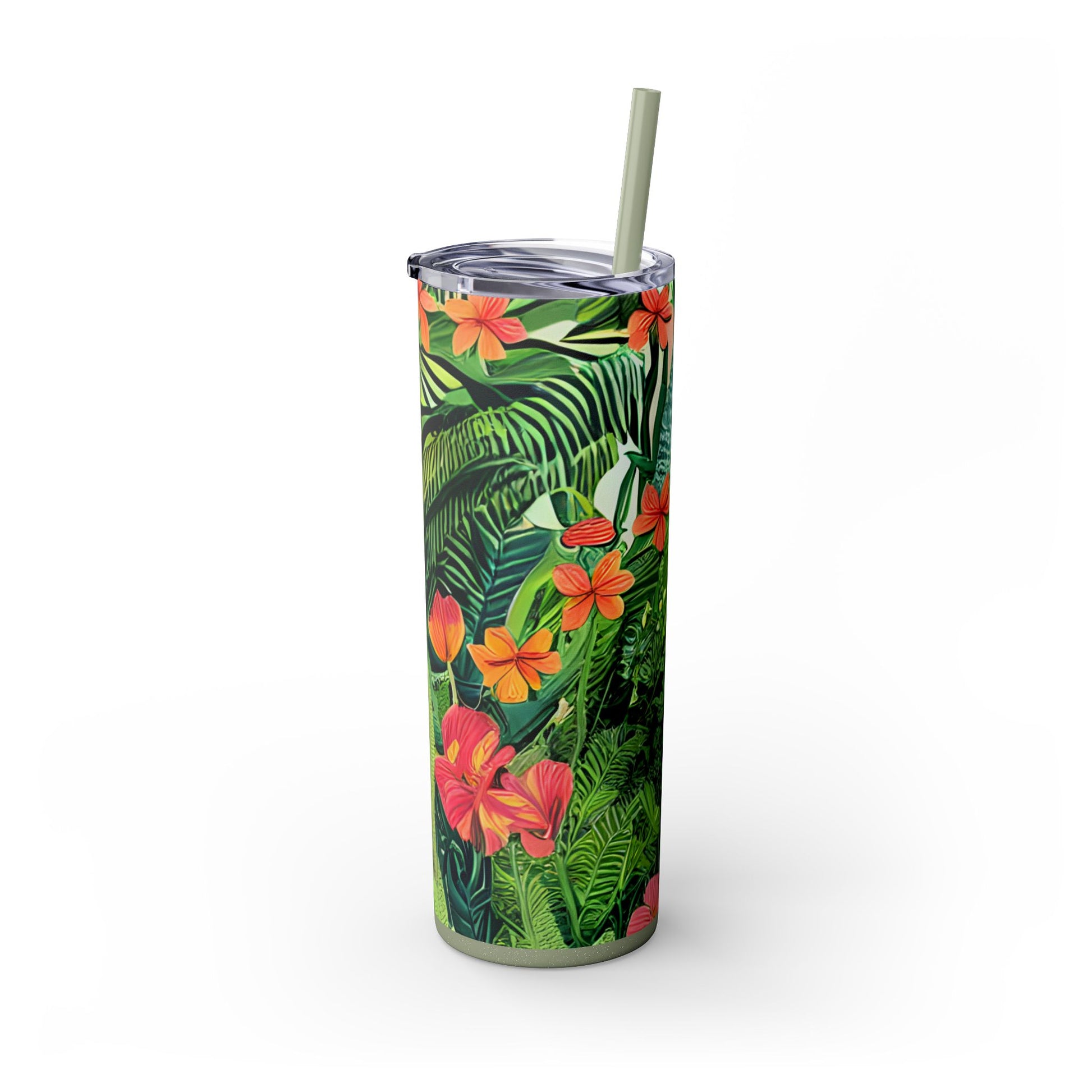Jungle Zebra Art Skinny Tumbler with Straw, 20oz, Artsulli - Art is Long, Life is Short, Mug, , , , , , , 