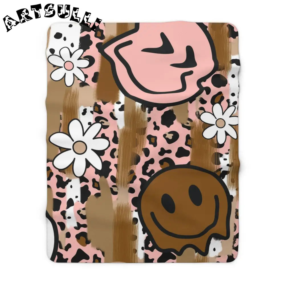 JAKKOUTTHEBXX Sutfin Ghosts Pop Art Sherpa Fleece Blanket