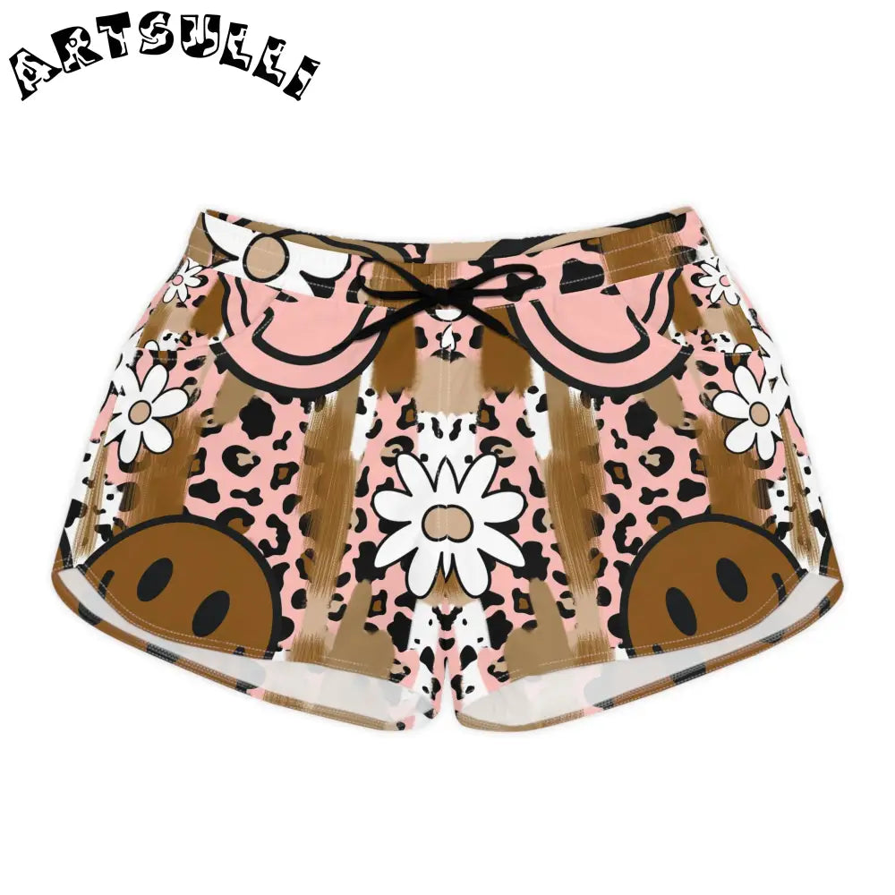 JAKKOUTTHEBXX Sutfin Ghosts Pop Art Women’s Casual Shorts (AOP)
